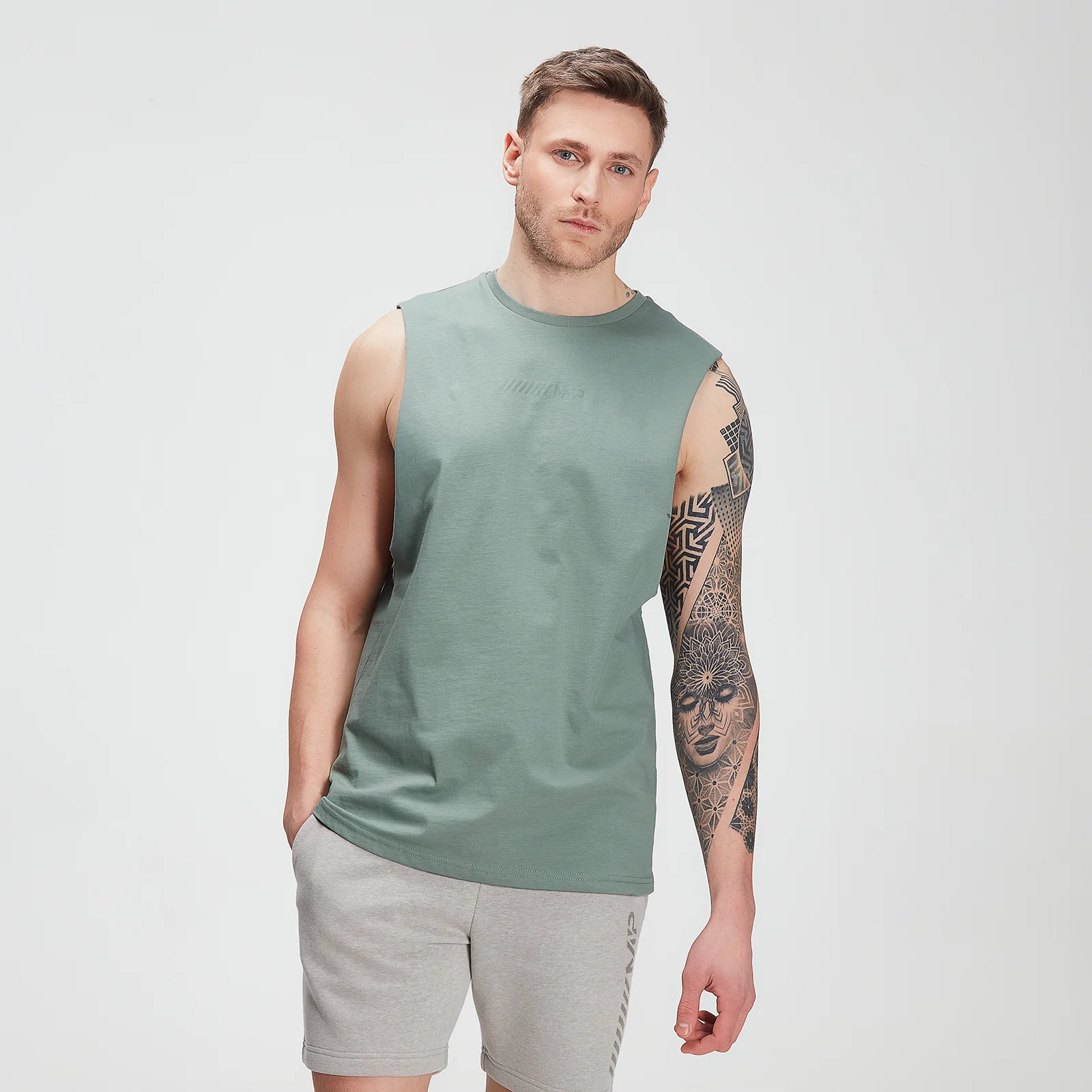 MP Men's Tonal Graphic Tank – Grön - XXS Bild 1