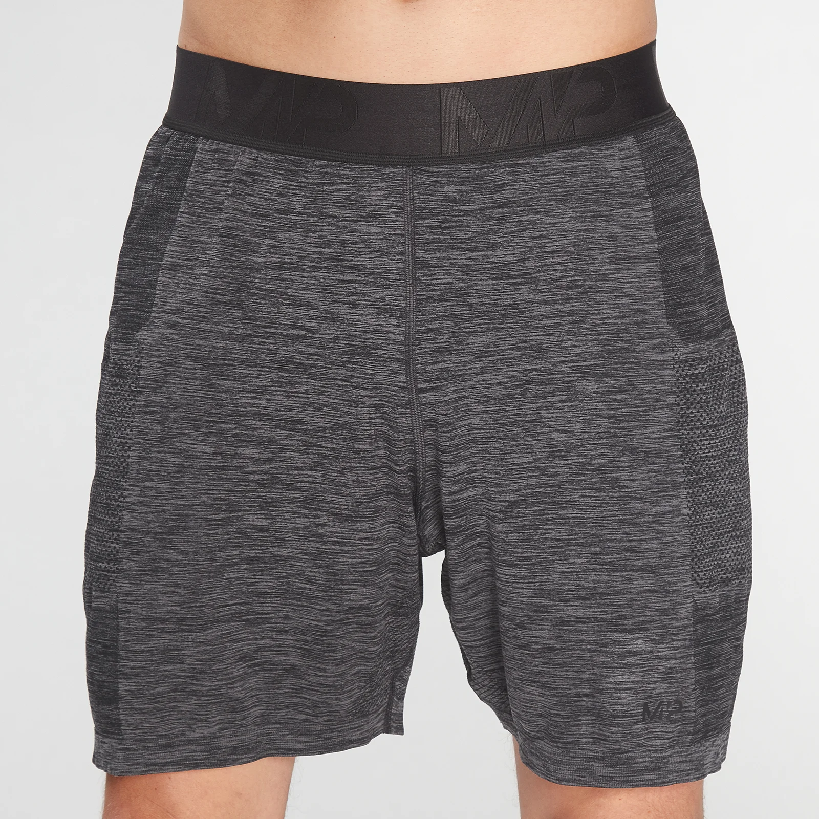 MP Men's Essential Seamless Shorts- Storm Grey Marl - XXS Bild 1