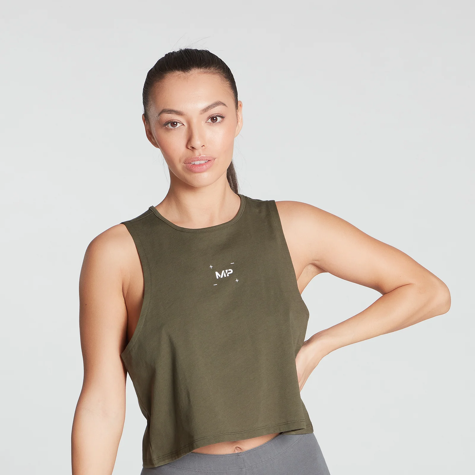 MP Women's Central Graphic Reach Vest - Dark Olive - XXS Bild 1