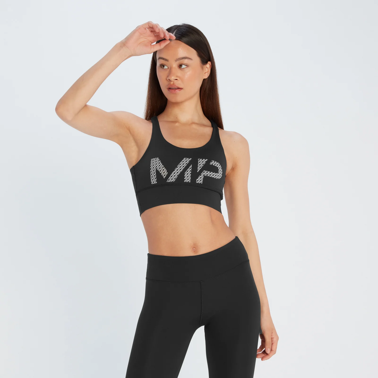MP Women's Essentials Printed Training Bra – Svart - XXS Bild 1