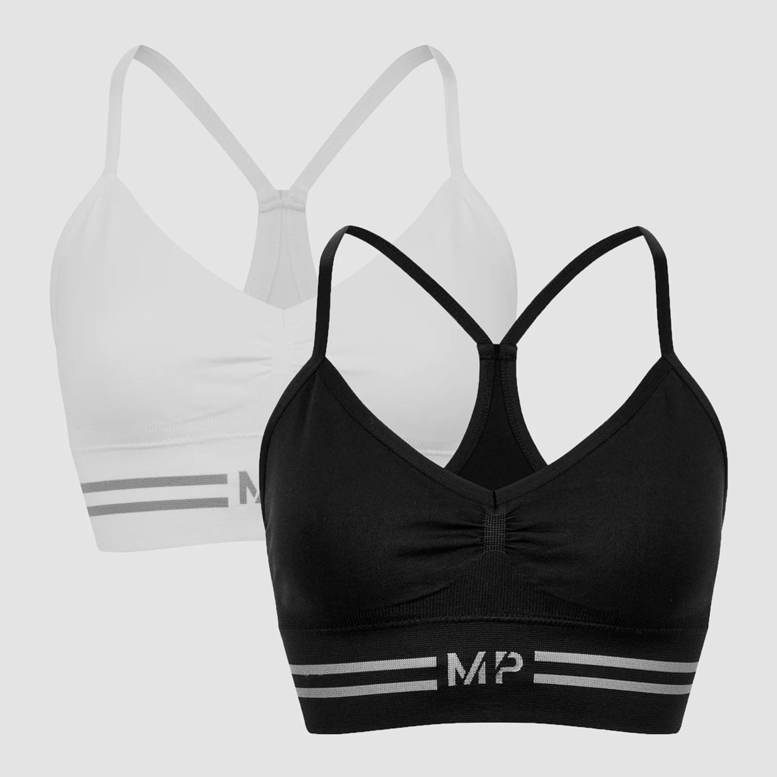 MP Women's Seamless Bralette - Black/White (2 Pack) - XXS Bild 1