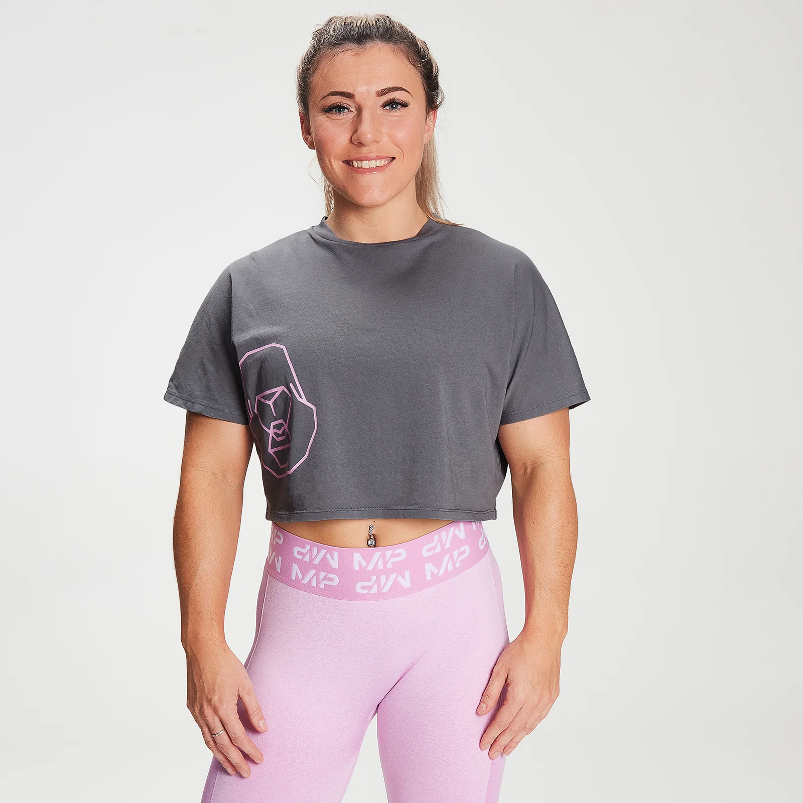 MP X Zack George Women's Washed Crop T-Shirt - Carbon - XXS Bild 1