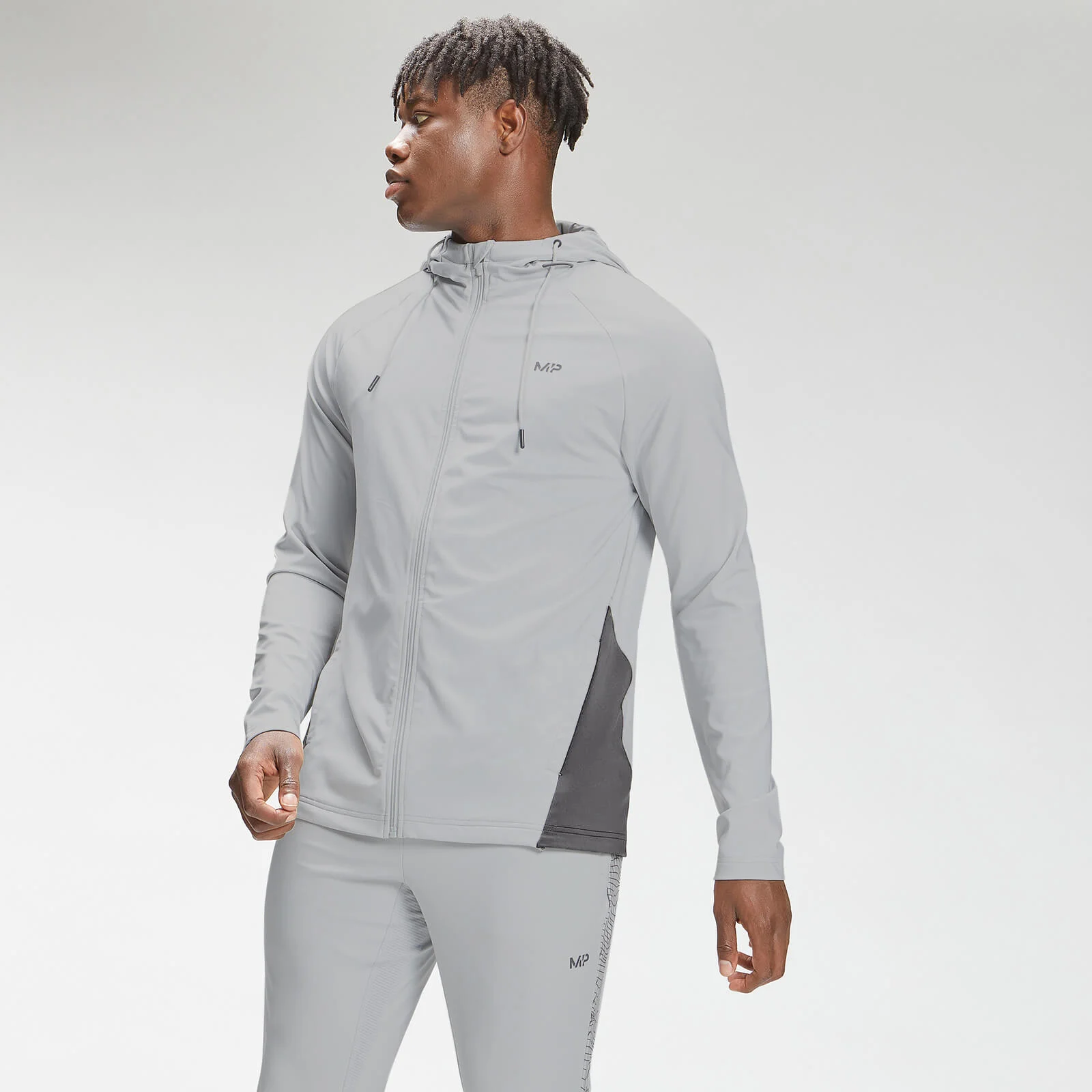 MP Men's Tempo Zip Through Hoodie - Chrome - XXS Bild 1