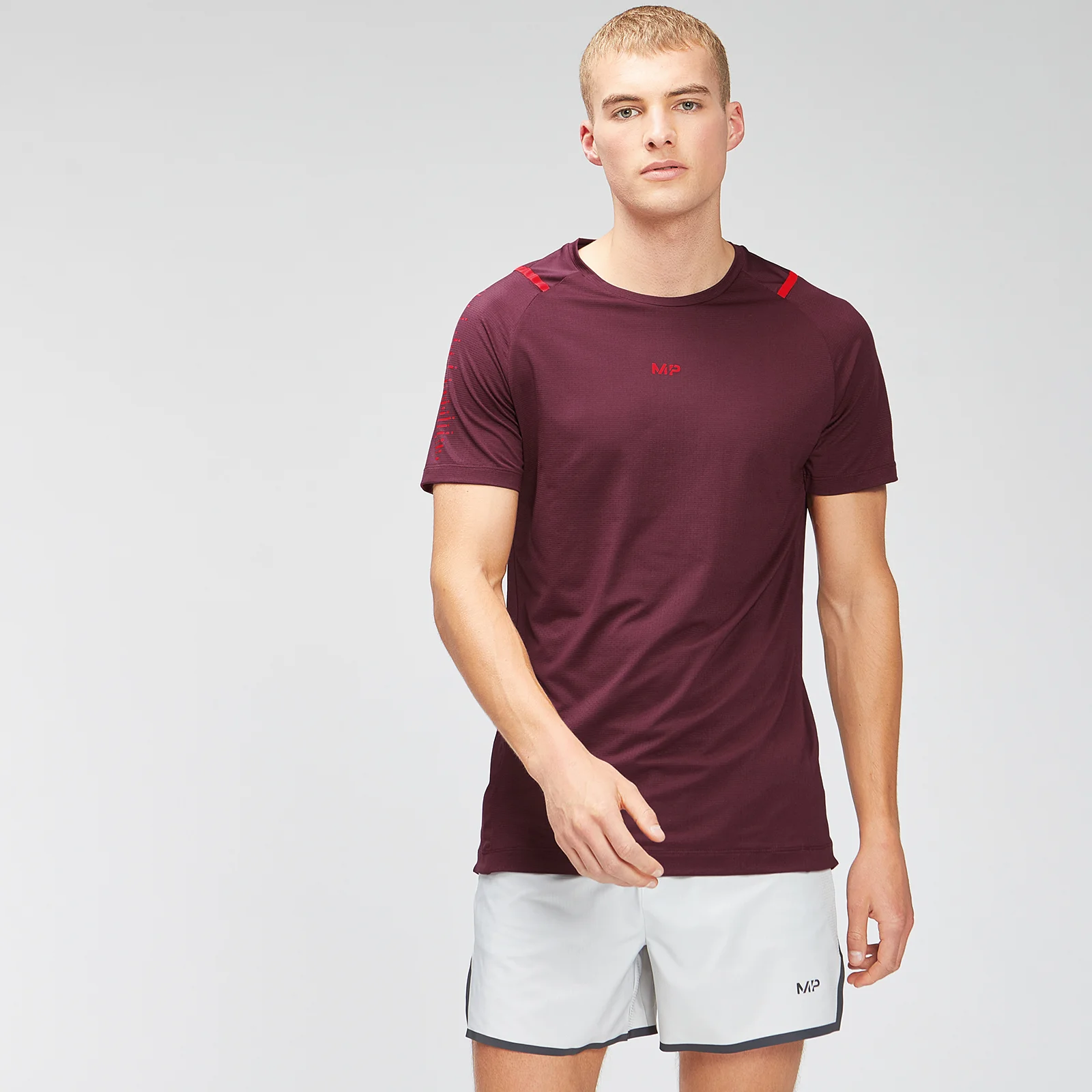 MP Men's Velocity Short Sleeve T-Shirt – Vinröd - XXS Bild 1