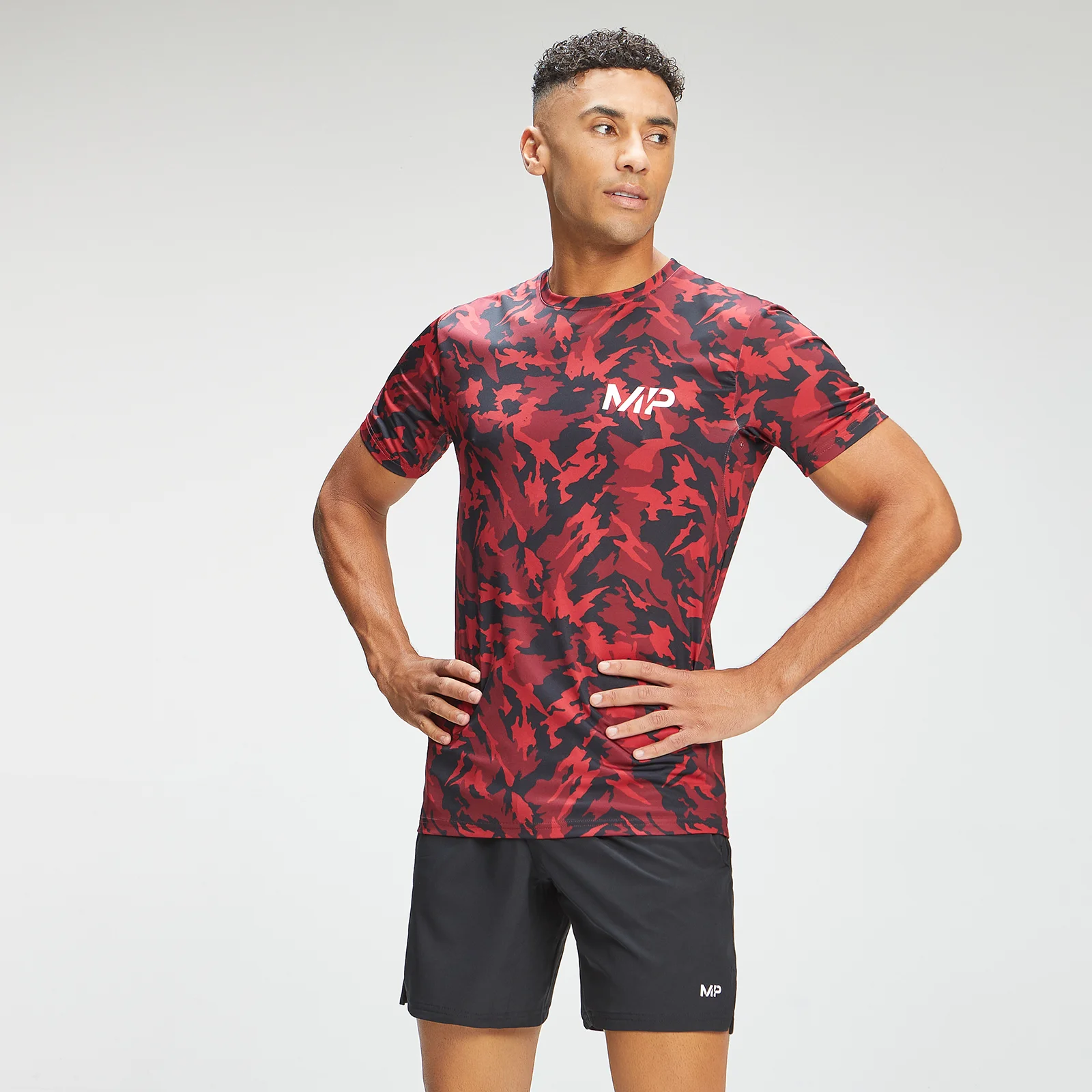 MP Men's Adapt Camo Short Sleeve T-Shirt – Röd camo - XXS Bild 1