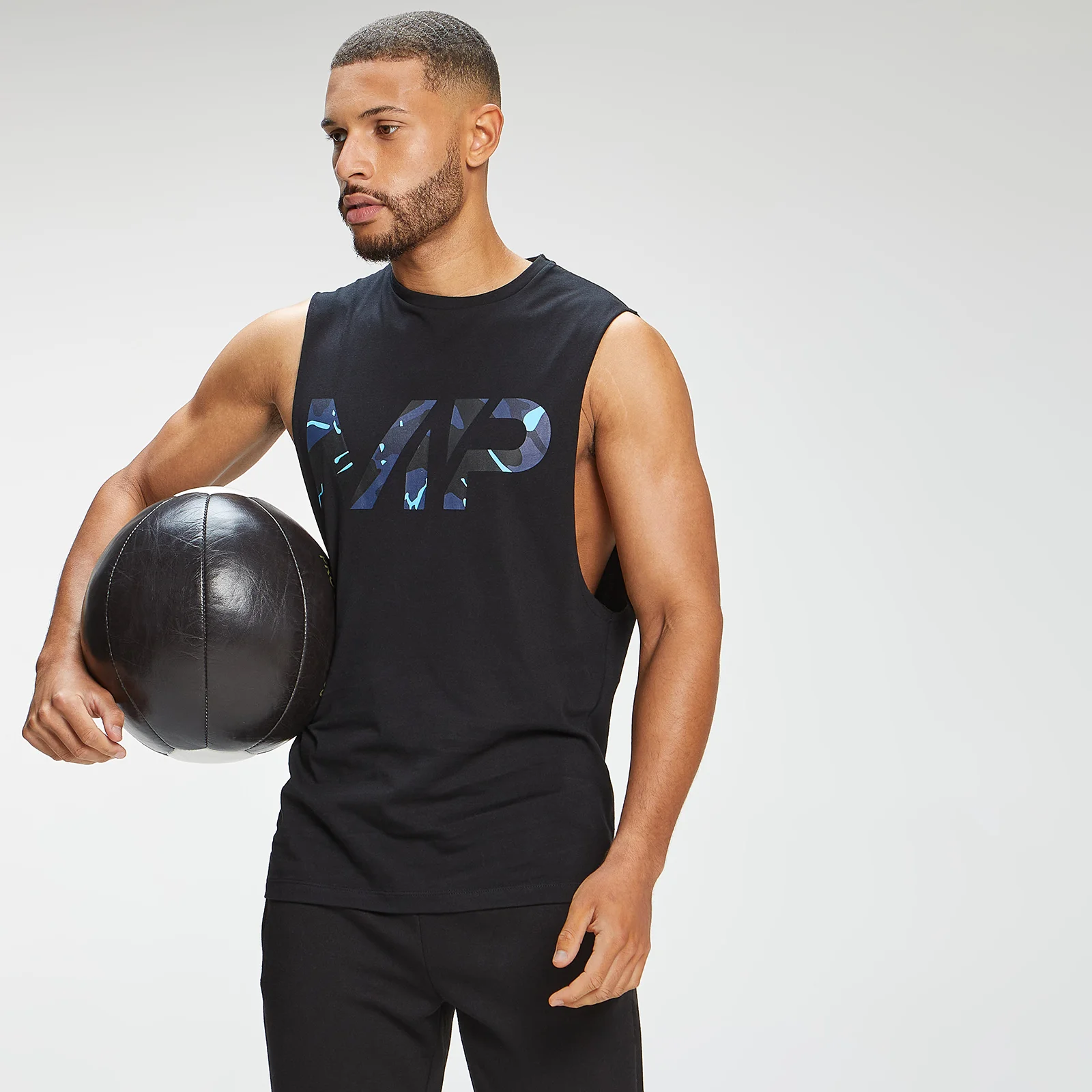 MP Men's Adapt Camo Logo Tank Top | Black/Blue Camo | MP - XXS Bild 1