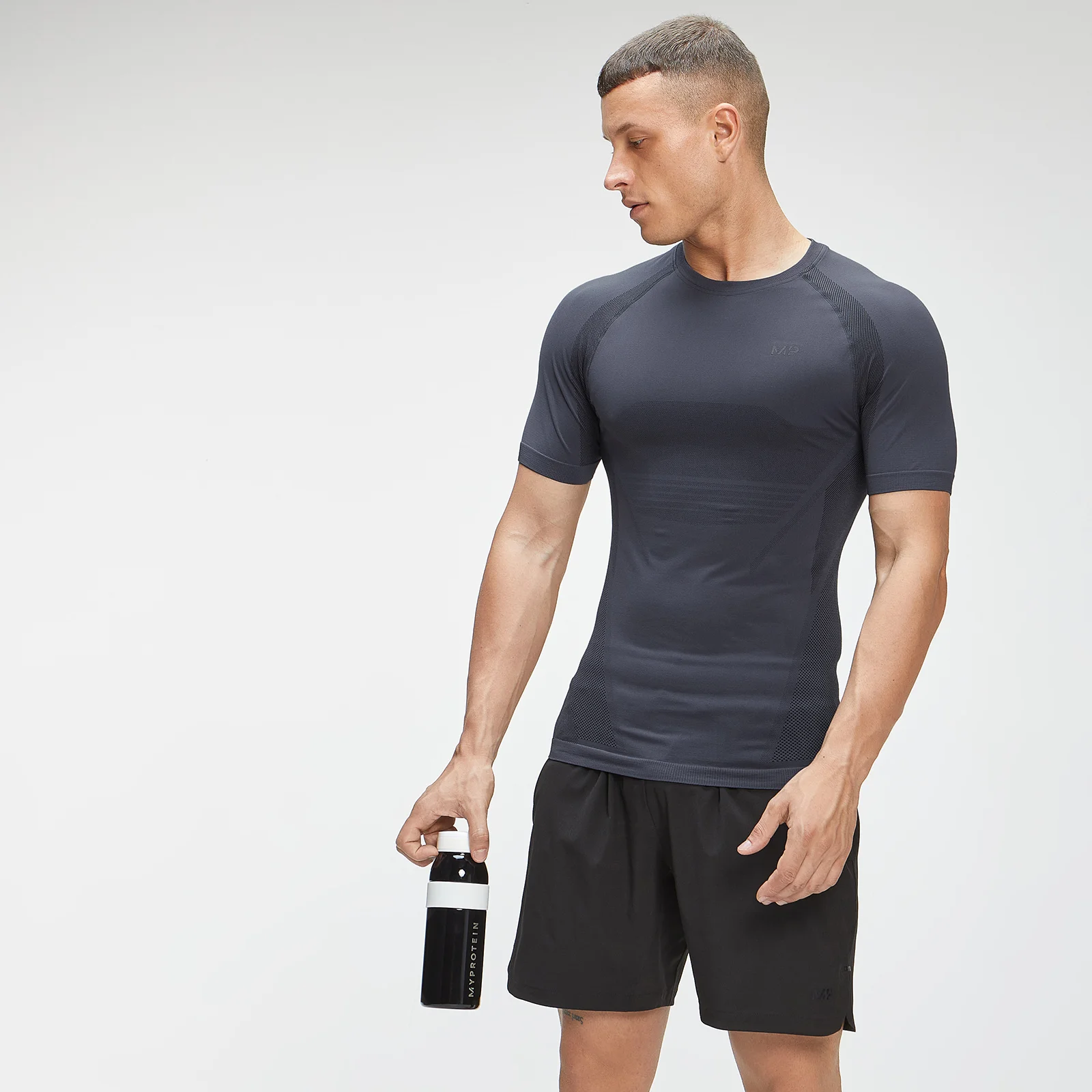 MP Men's Tempo Seamless T-Shirt – Mörkgrå - XXS Bild 1