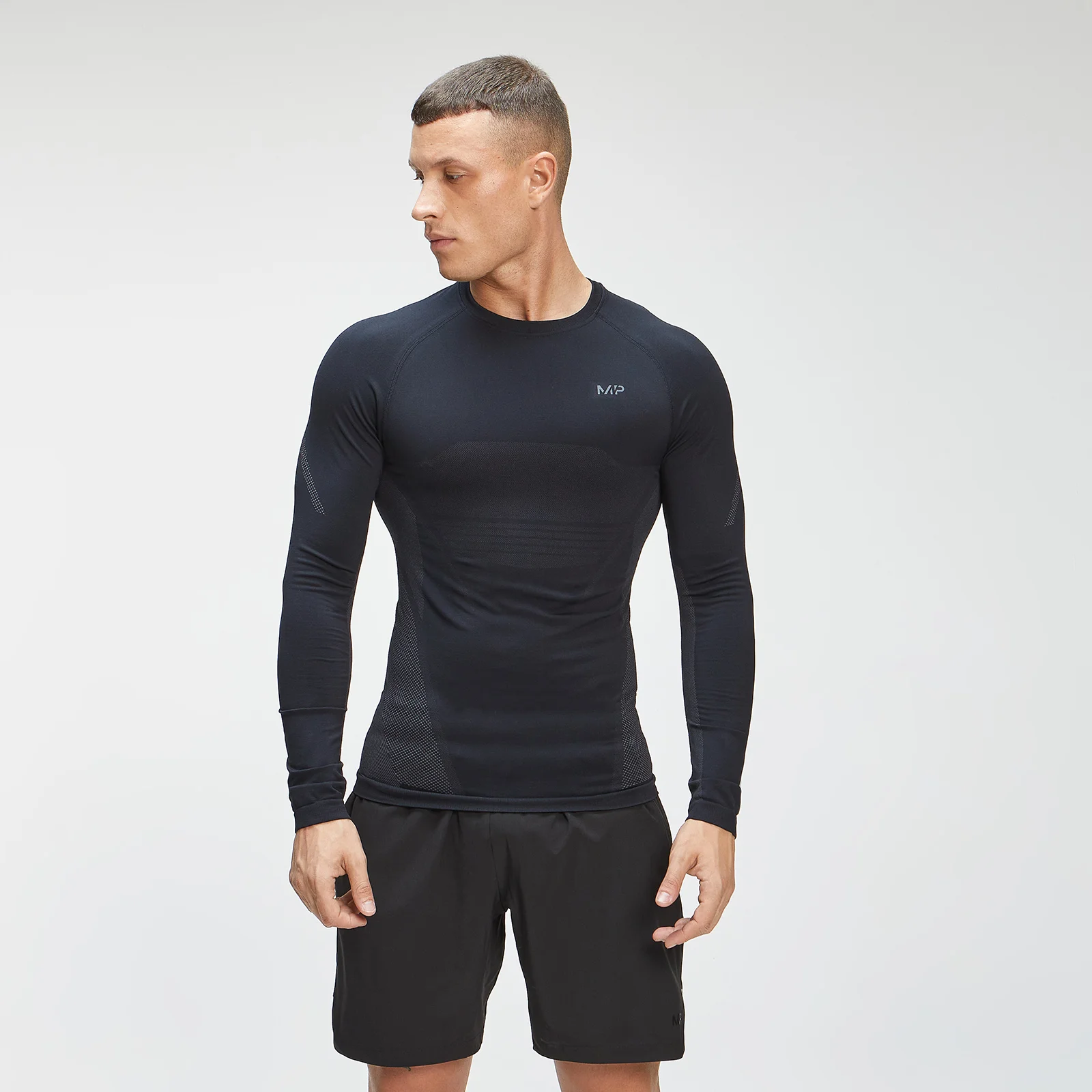 MP Men's Tempo Seamless Long Sleeve Top – Svart - XXS Bild 1