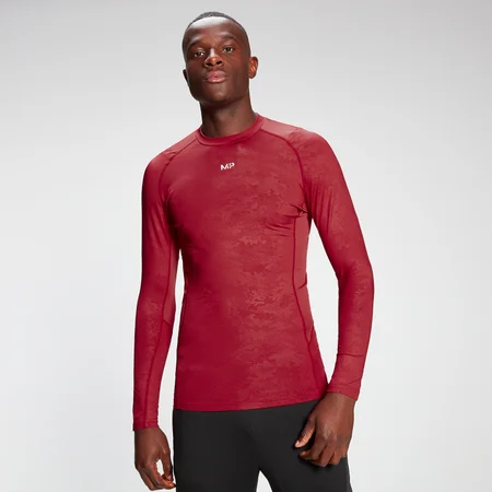MP Men's Engage Long Sleeve Baselayer – Vinröd