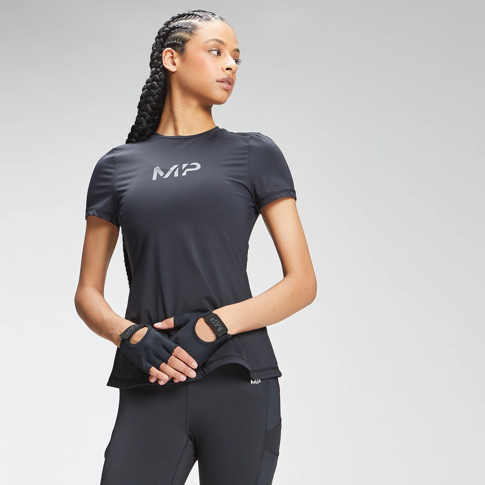 MP Women's Tempo Short Sleeve Top - Black - XXS Bild 1