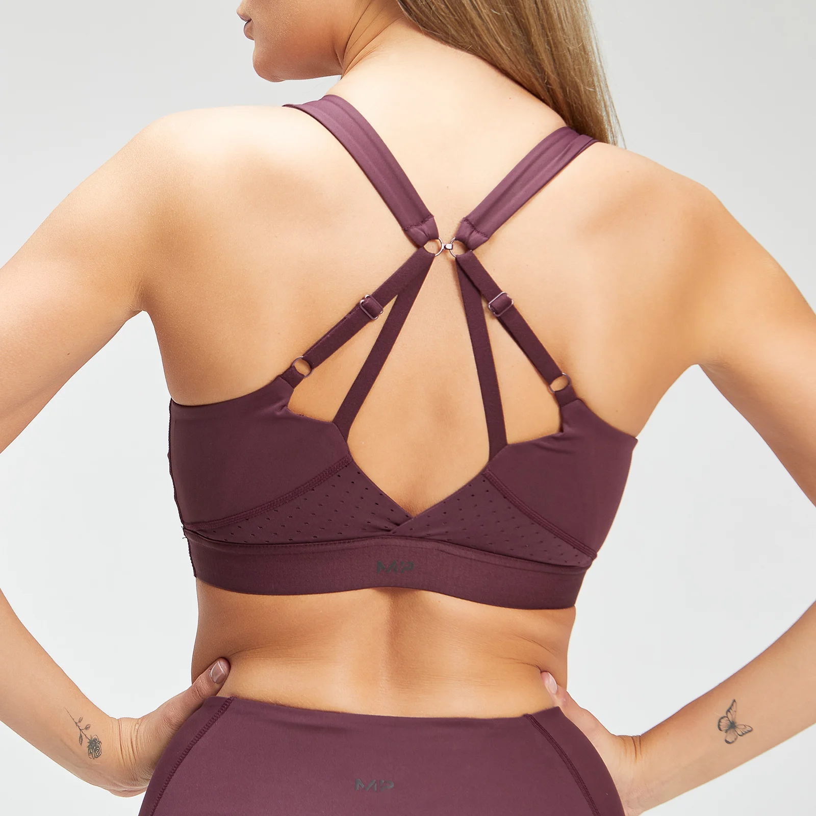 MP Women's Power Ultra Sports Bra – Vinröd/svart - XXS Bild 1