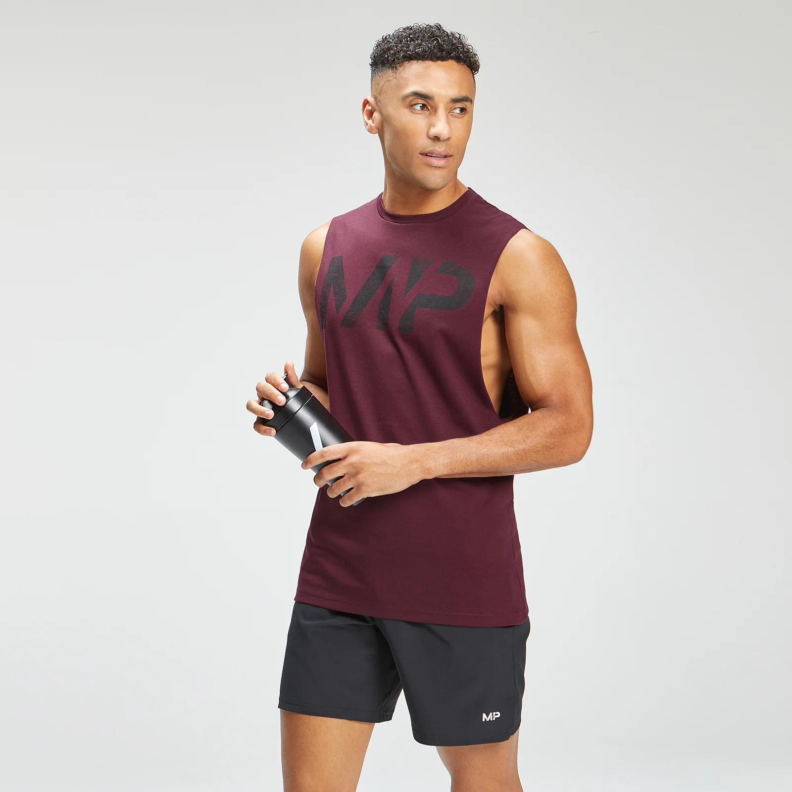 MP Men's Adapt Grit Graphic Drop Armhole Tank - Merlot Marl - XXS Bild 1