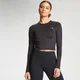 MP Women's Essentials Training Dry Tech Long Sleeve Crop Top – Svart