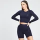 MP Women's Shape Seamless Long Sleeve Top – Marinblå