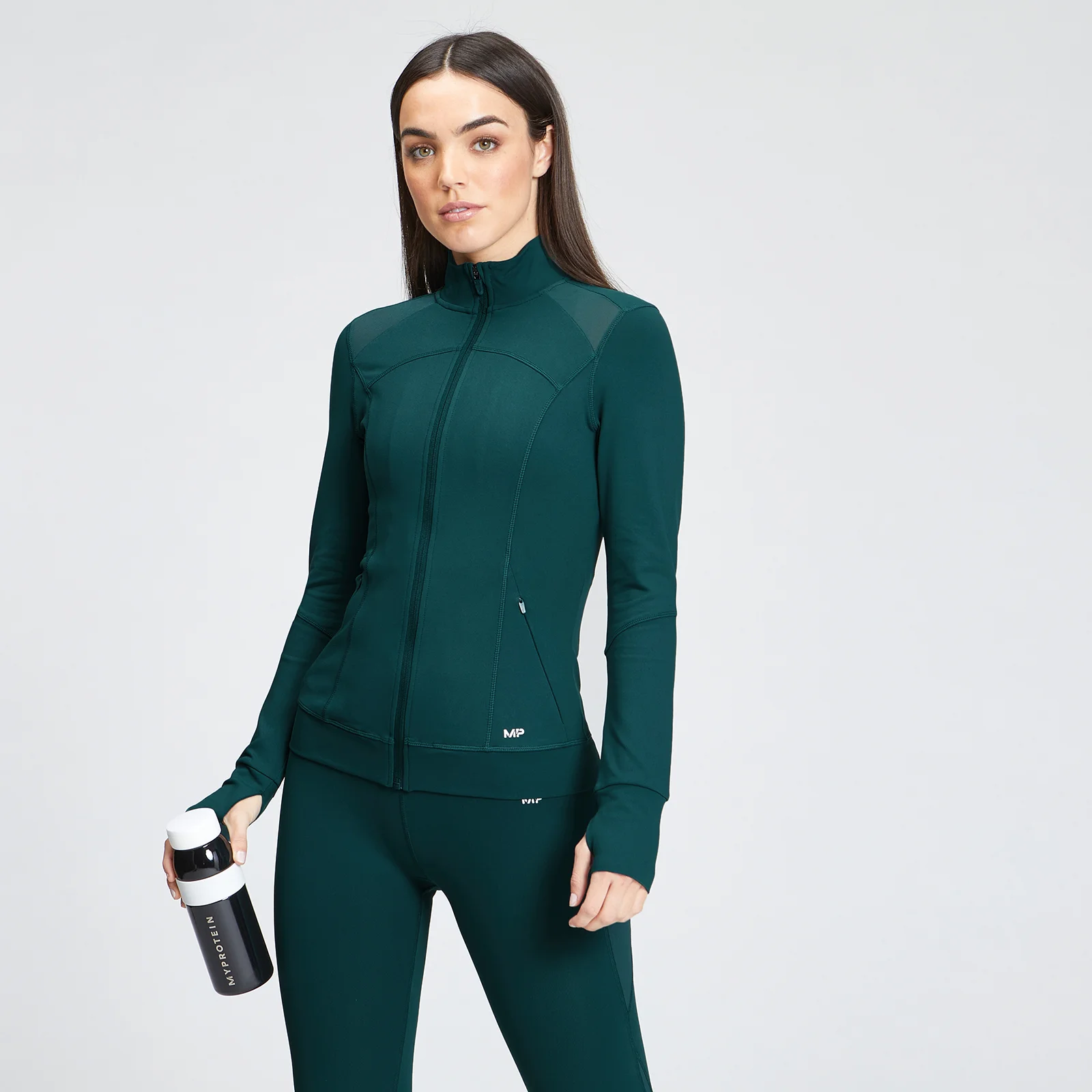 MP Women's Power Mesh Slim Fit Jacket – Turkos - XXS Bild 1