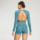 MP Women's Power Open Back Crop Top – Mörkblå