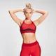 MP Women's Engage Colour Block Convertible Sports Bra – Röd/vinröd