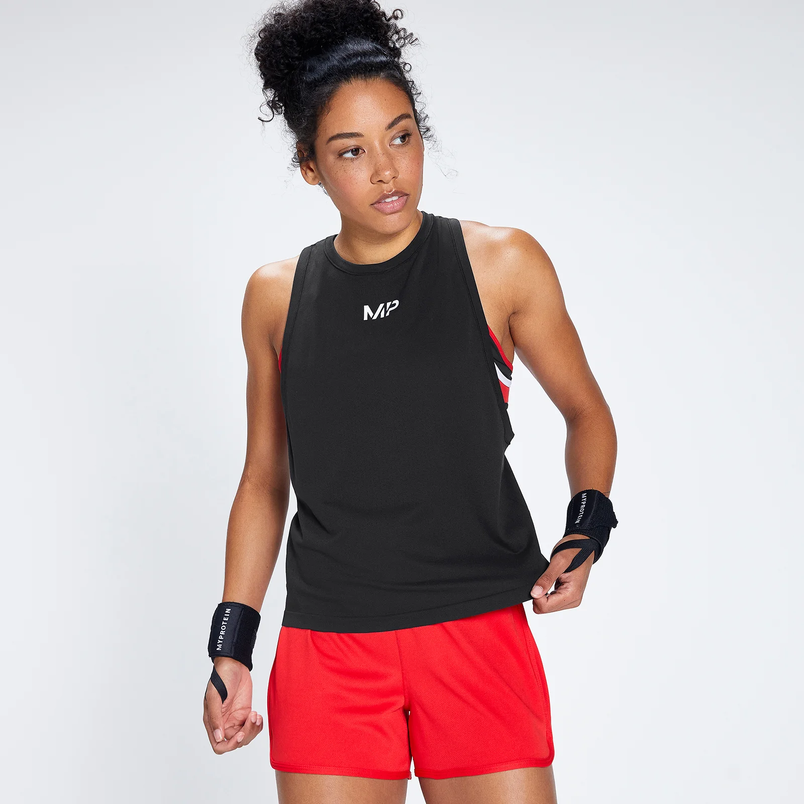 MP Women's Engage Lightweight Seamless Vest – Svart/vit - XXS Bild 1
