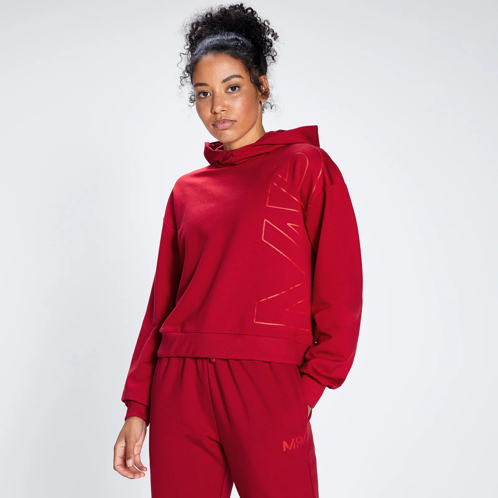 MP Women's Engage Bold Graphic Hoodie - Wine/Danger - XXS Bild 1