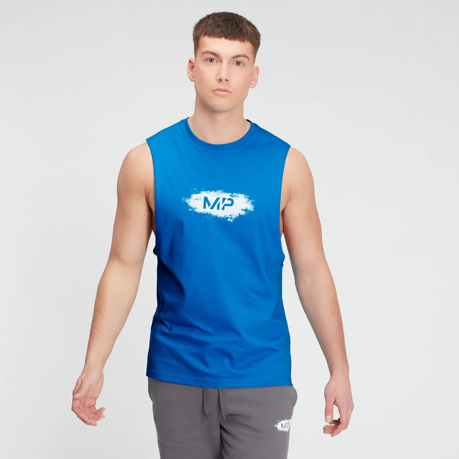 MP Men's Chalk Graphic Tank Top - Aqua - XXS Bild 1