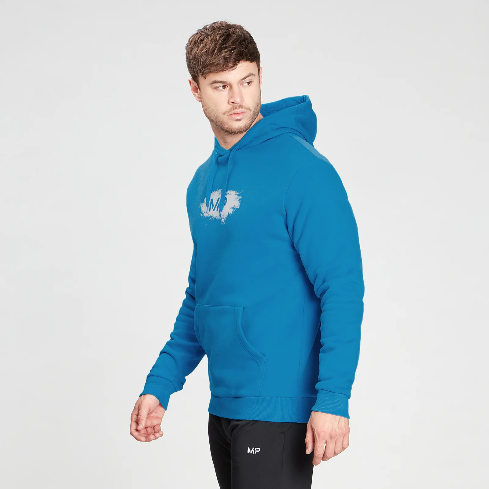 MP Men's Chalk Graphic Hoodie - Aqua - XXS Bild 1