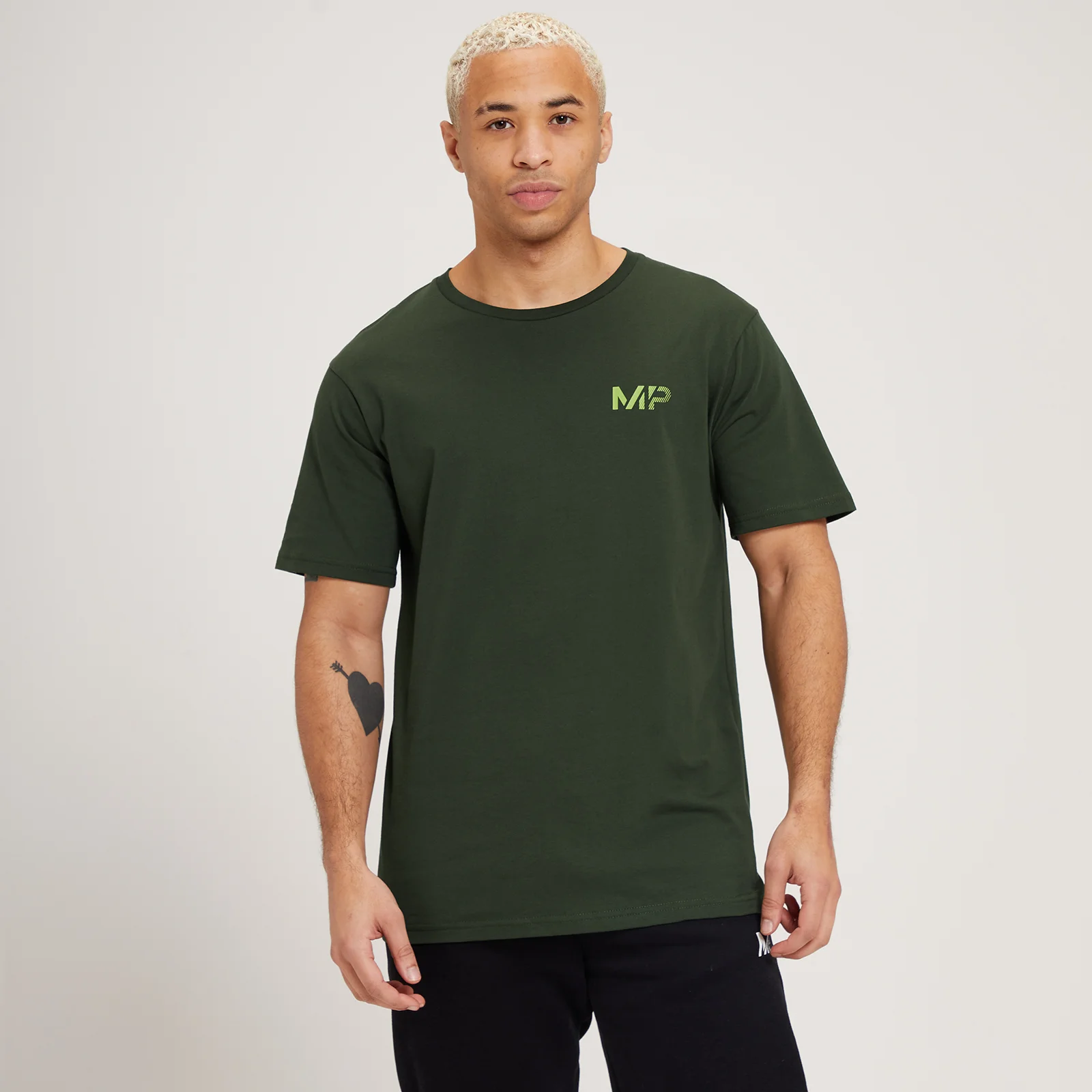 MP Fade Graphic Short Sleeve T-Shirt för män - Mörkgrön - XXS Bild 1