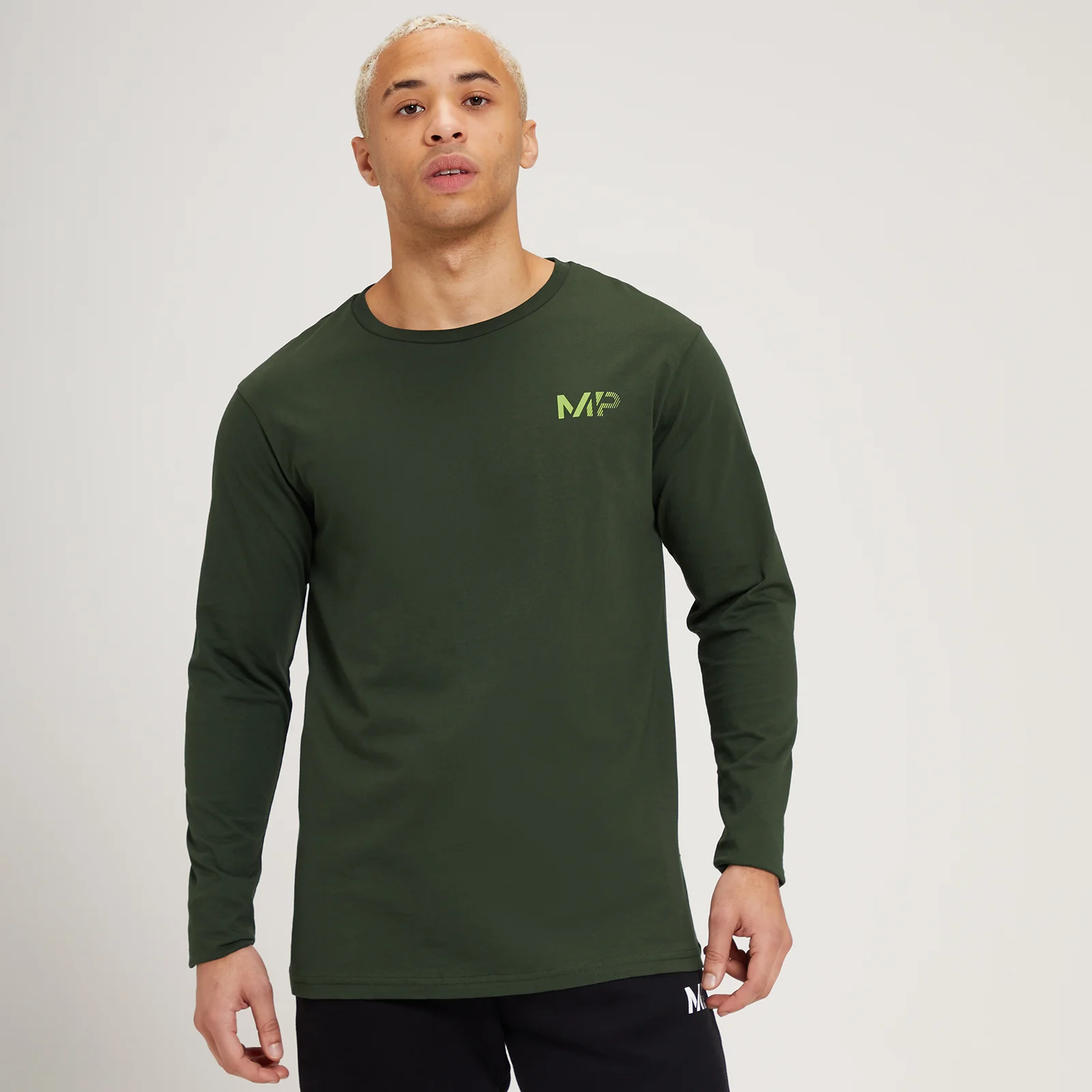 MP Fade Graphic Long Sleeve T-Shirt för män - Mörkgrön - XXS Bild 1