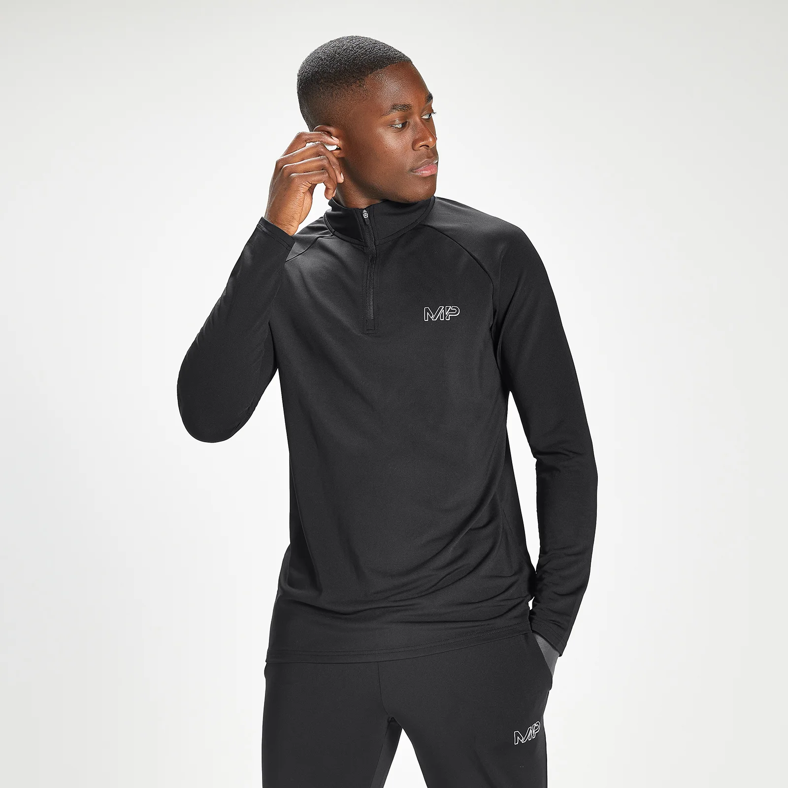 MP Men's Infinity Mark Graphic Training 1/4 Zip – Svart - XXS Bild 1
