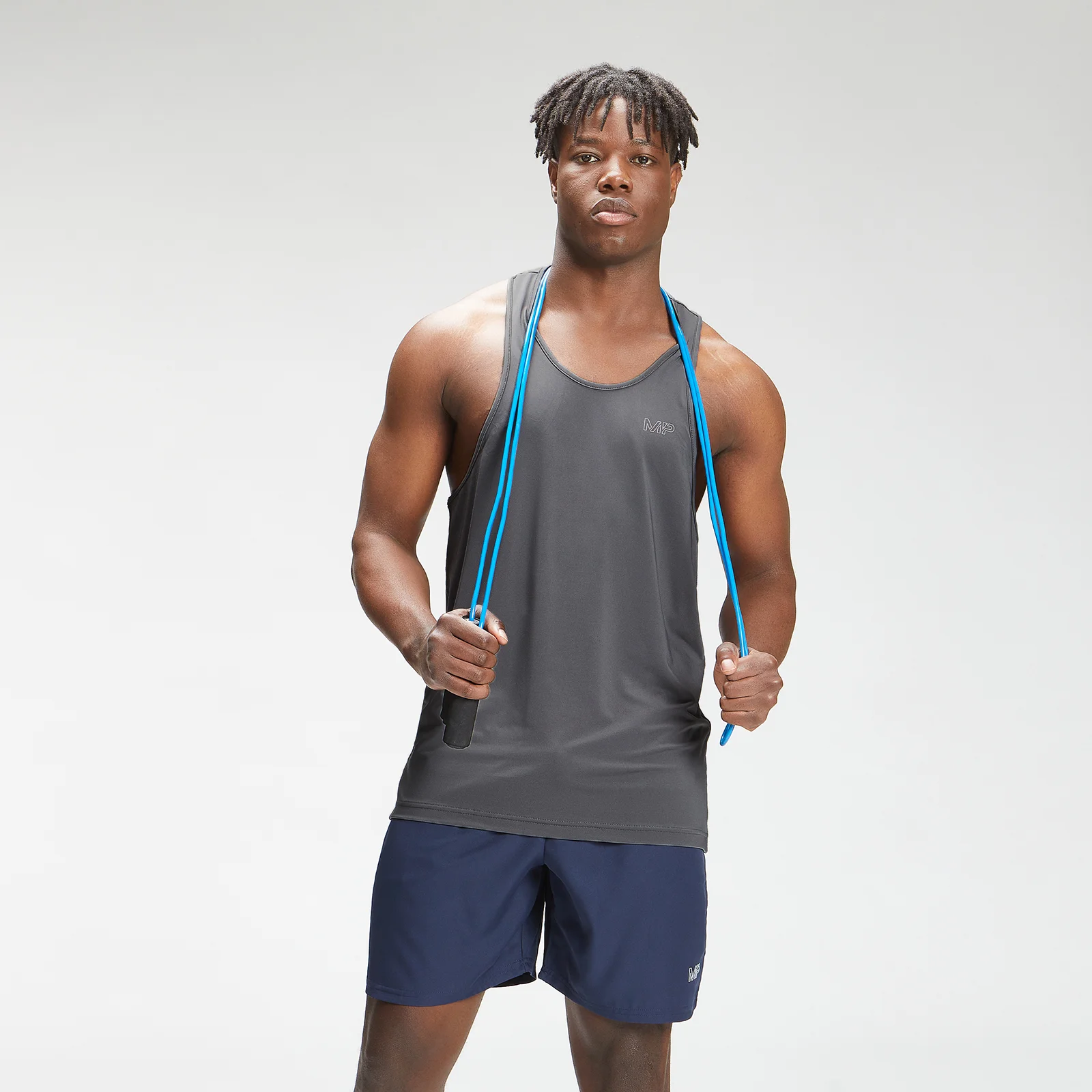 MP Men's Repeat Mark Graphic Training Stringer – Grå - XXS Bild 1