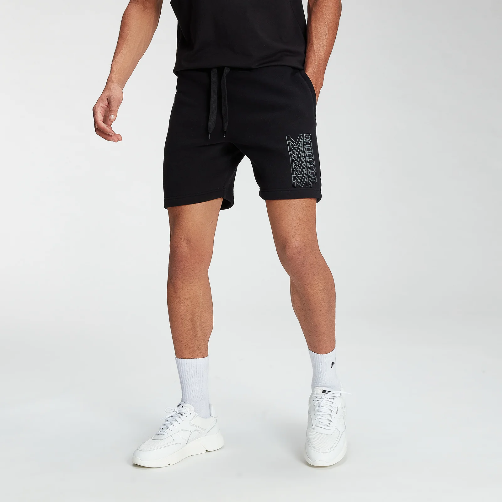 MP Repeat MP Graphic Shorts för män – Svart - XXS Bild 1