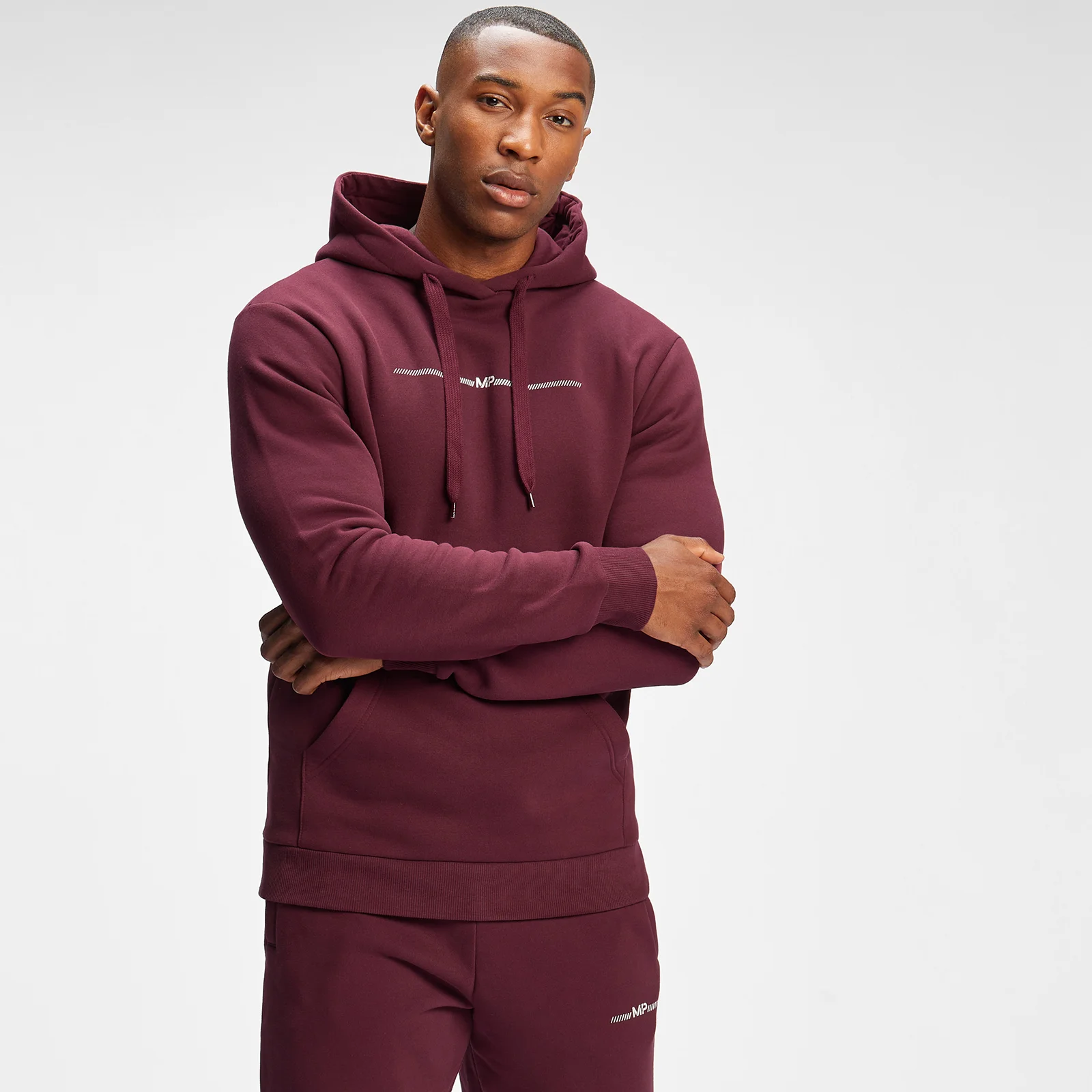 MP Men's Mini Mark Graphic Hoodie - Merlot - XXS Bild 1