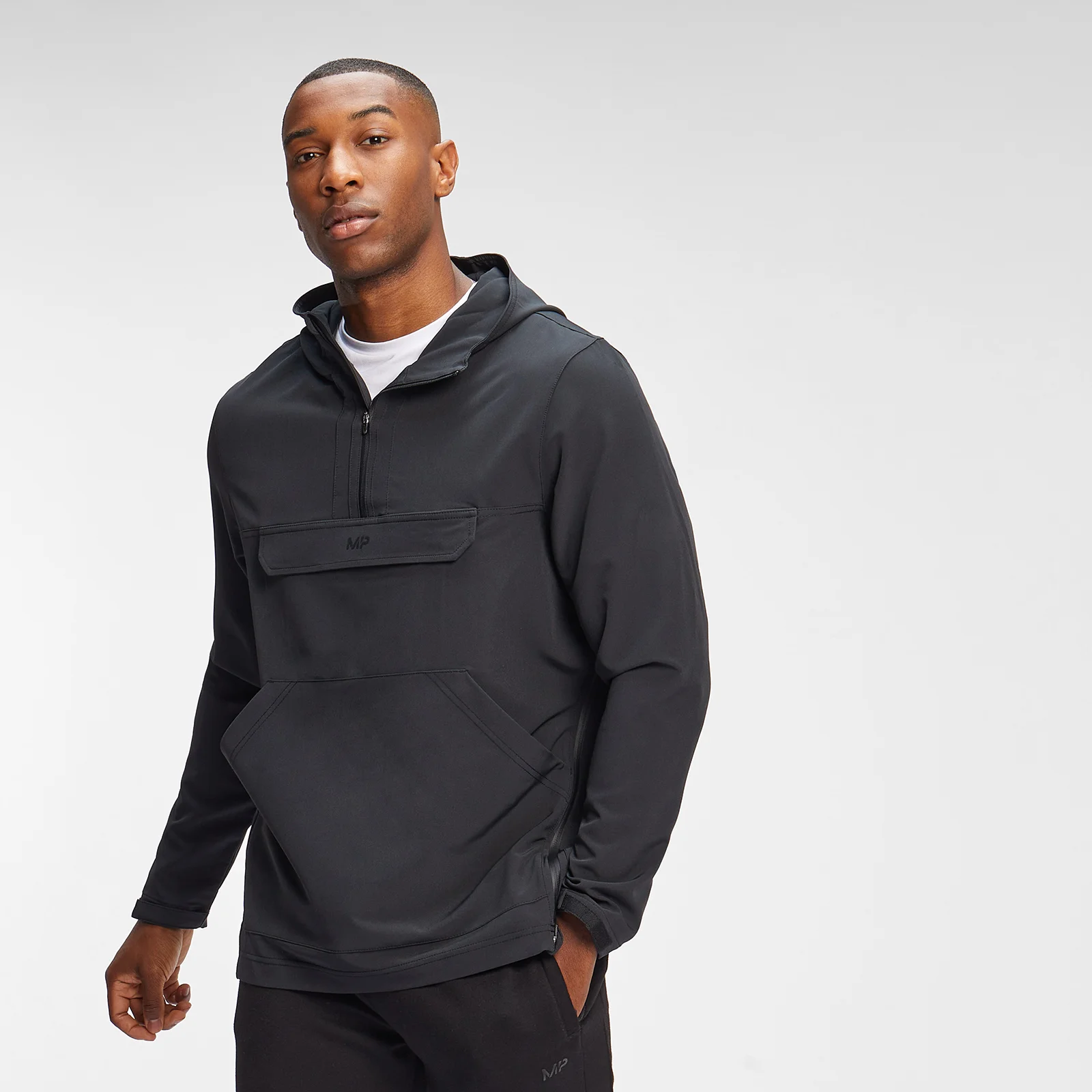 MP Men's Hooded Cagoule - Black - XXS Bild 1