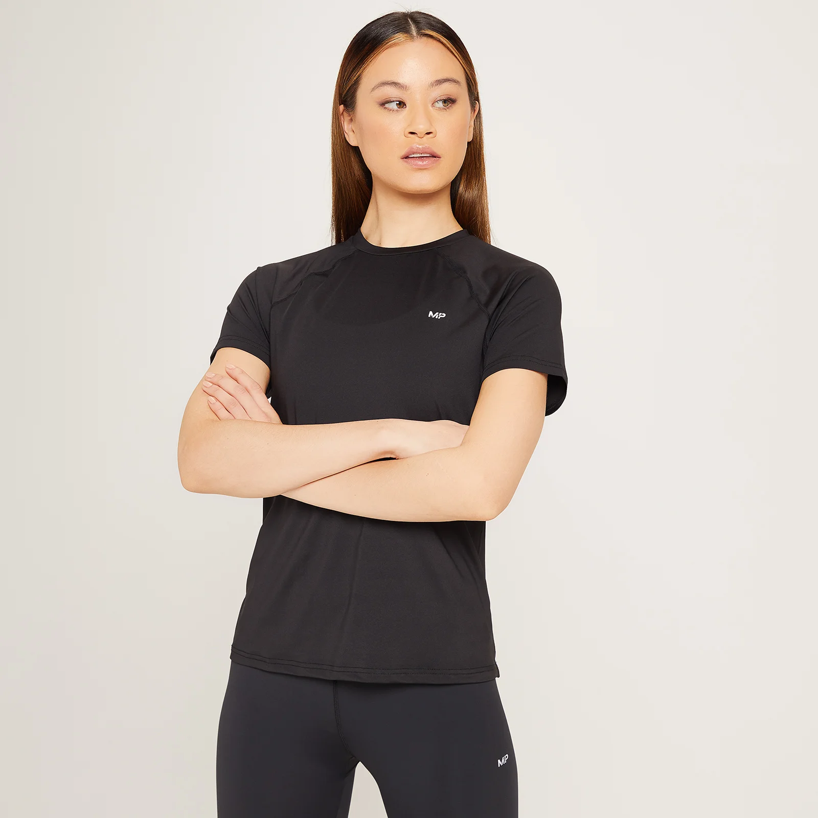MP Linear Mark Training T-Shirt för kvinnor - Svart - XXS Bild 1