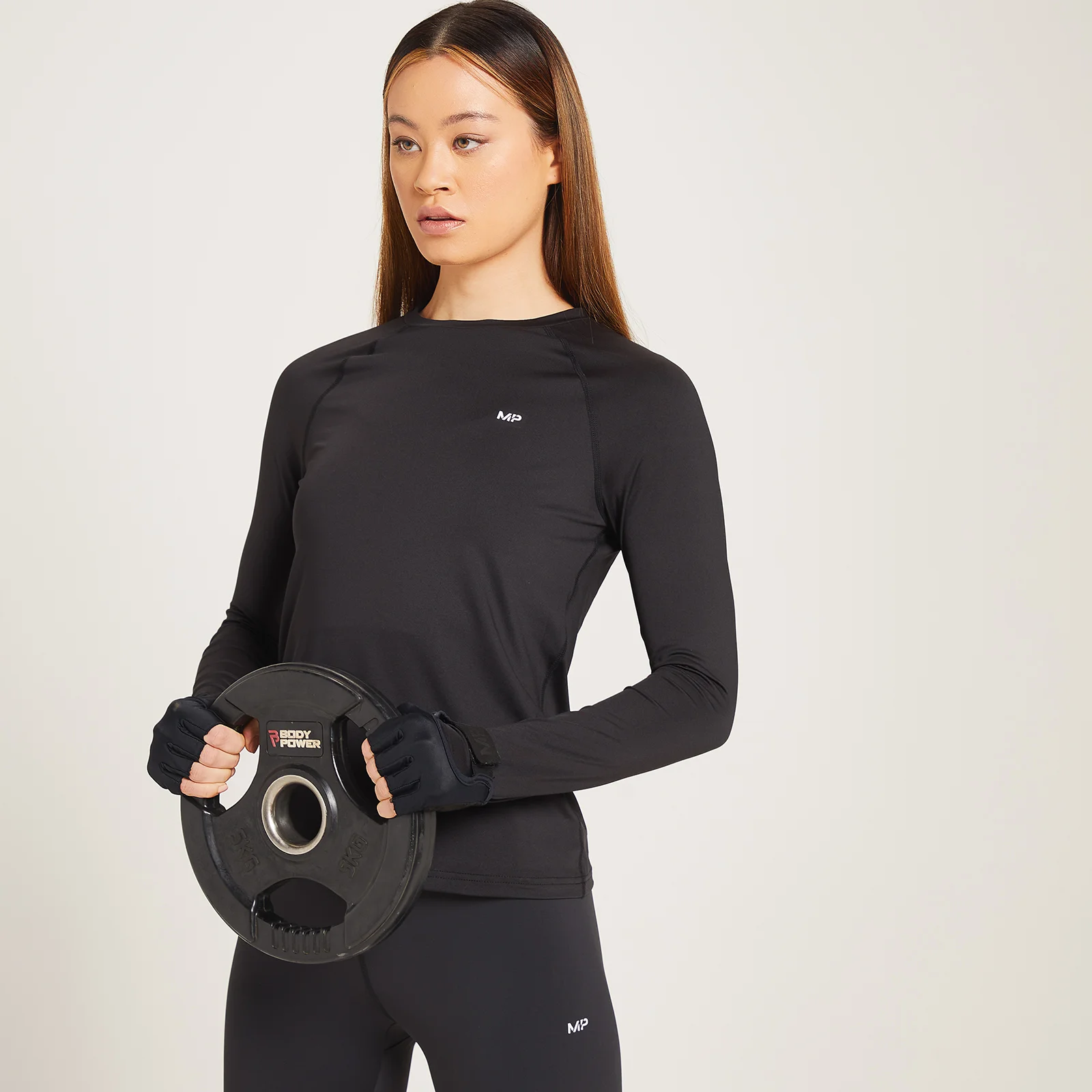 MP Linear Mark Training Long Sleeve Top för kvinnor - Svart - XXS Bild 1
