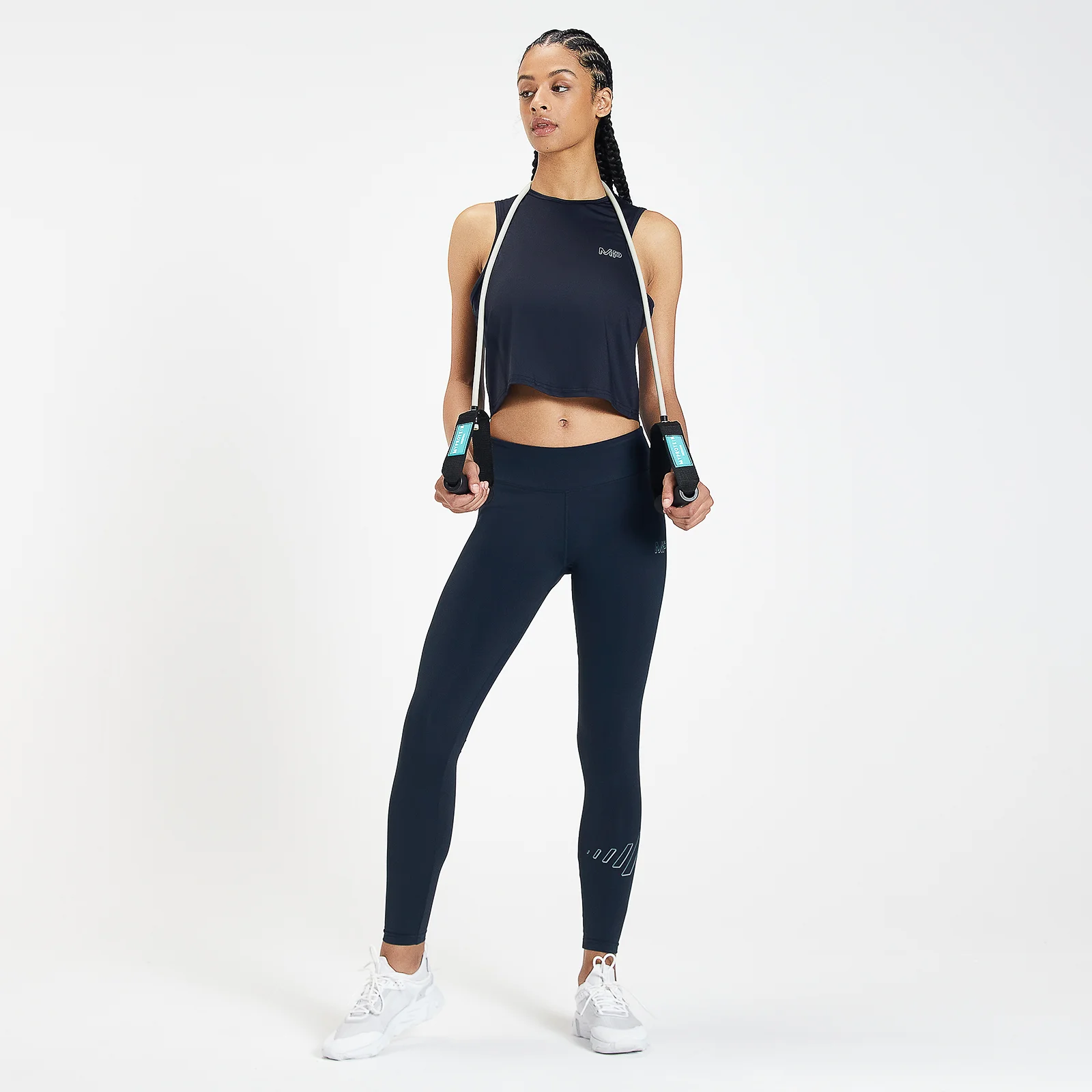 MP Women's Infinity Mark Training Crop Vest – Blå - XXS Bild 1