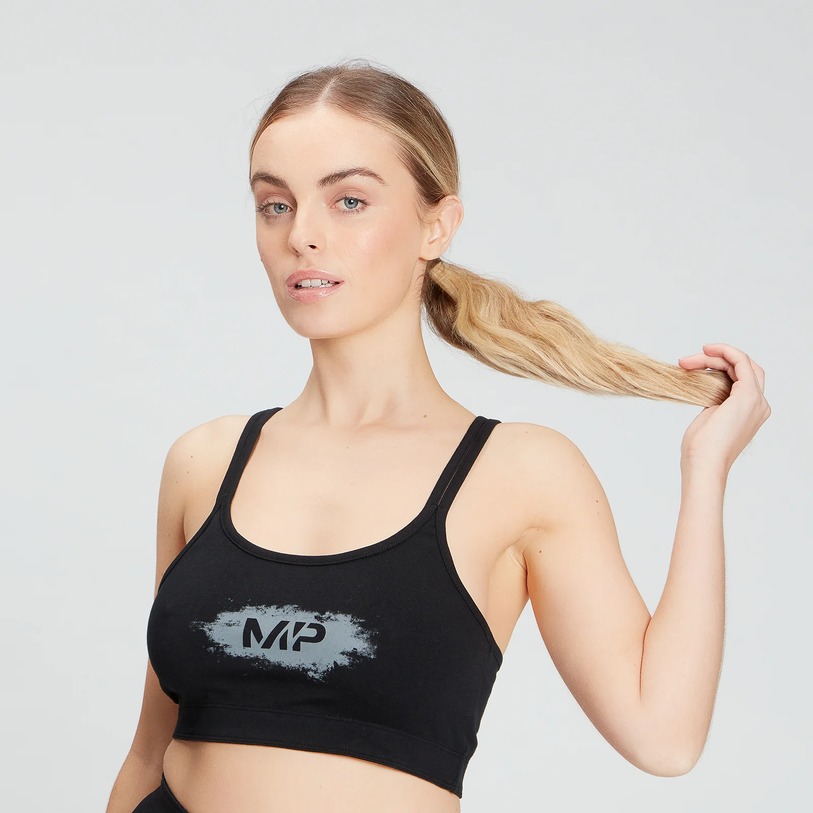 MP Women's Chalk Graphic Sports Bra - Black - XS Bild 1