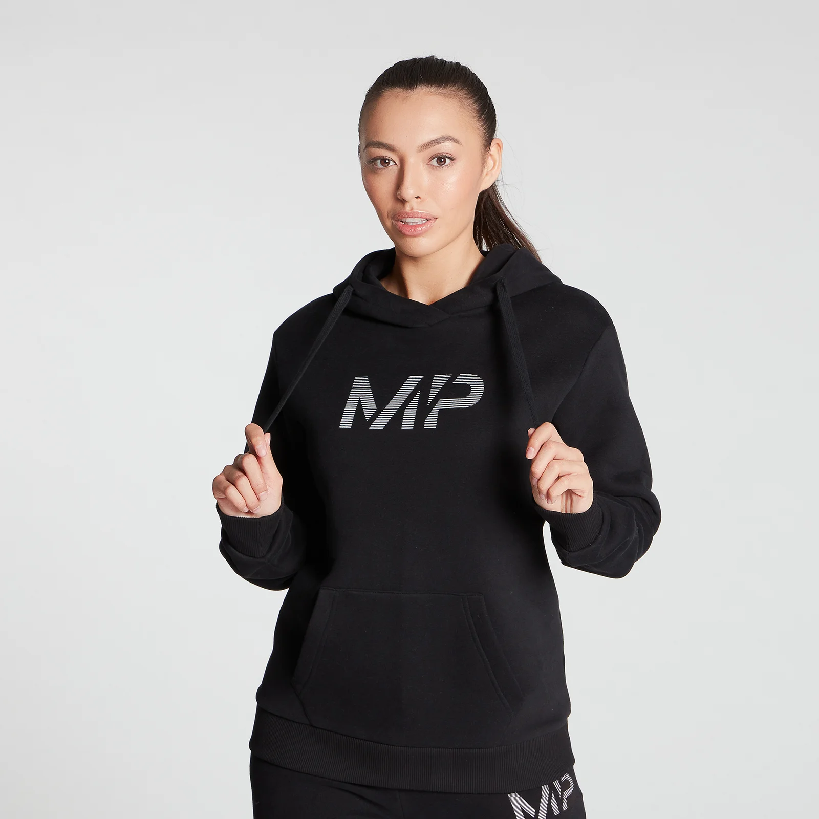 MP Women's Gradient Line Graphic Hoodie - Black - XXS Bild 1