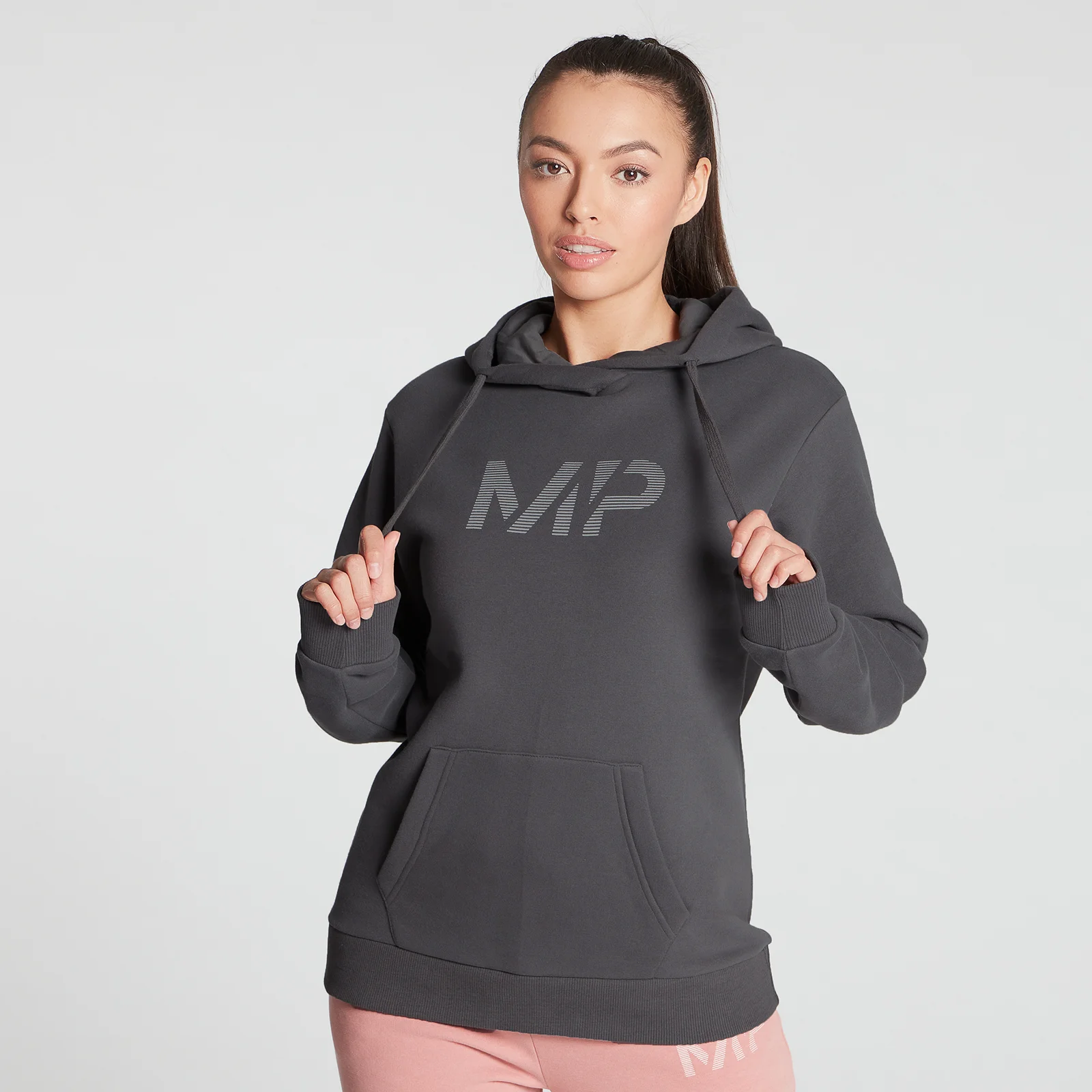 MP Women's Gradient Line Graphic Hoodie - Carbon - XXS Bild 1