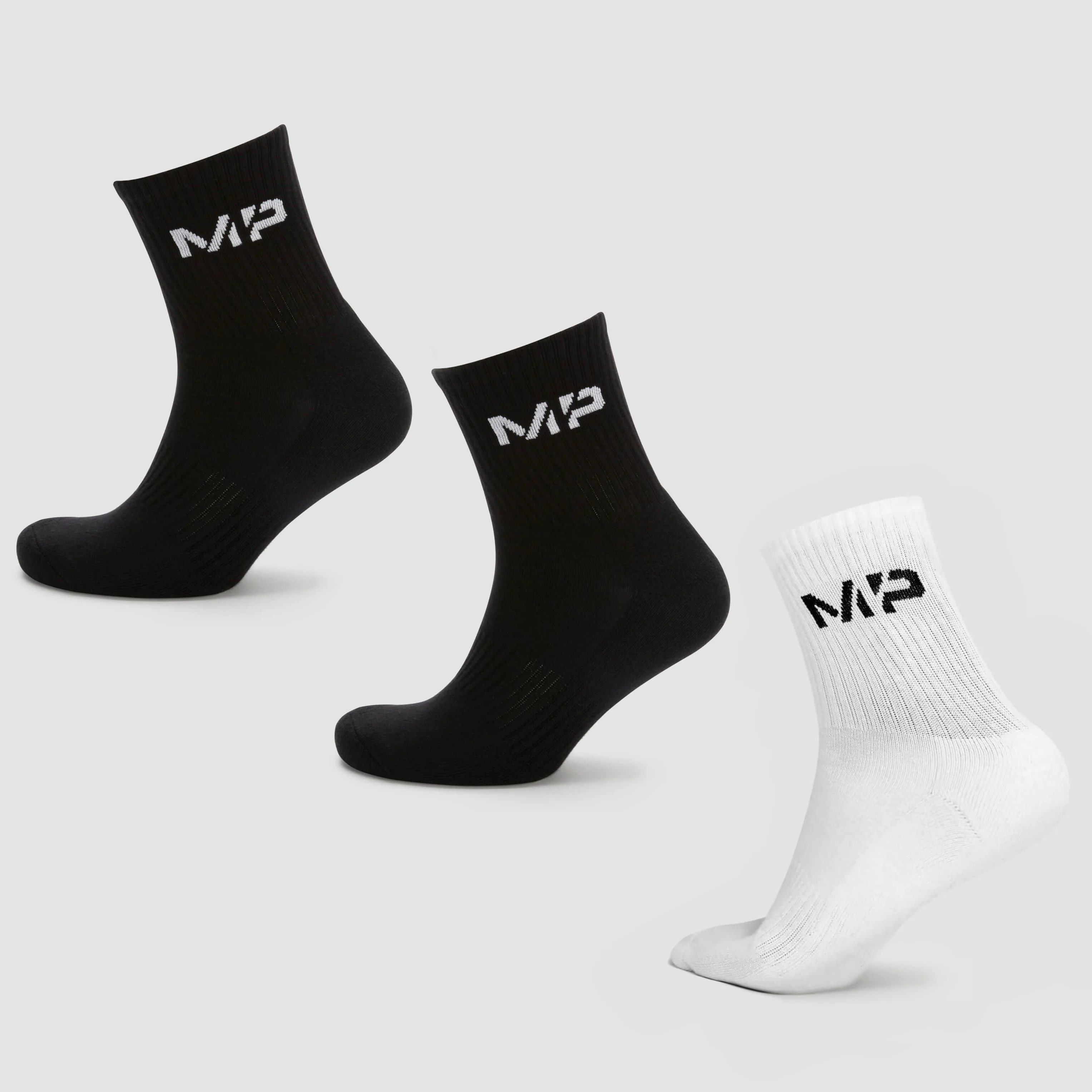 MP Women's Crew Socks (3 Pack) - Black/White - UK 3-6 Bild 1