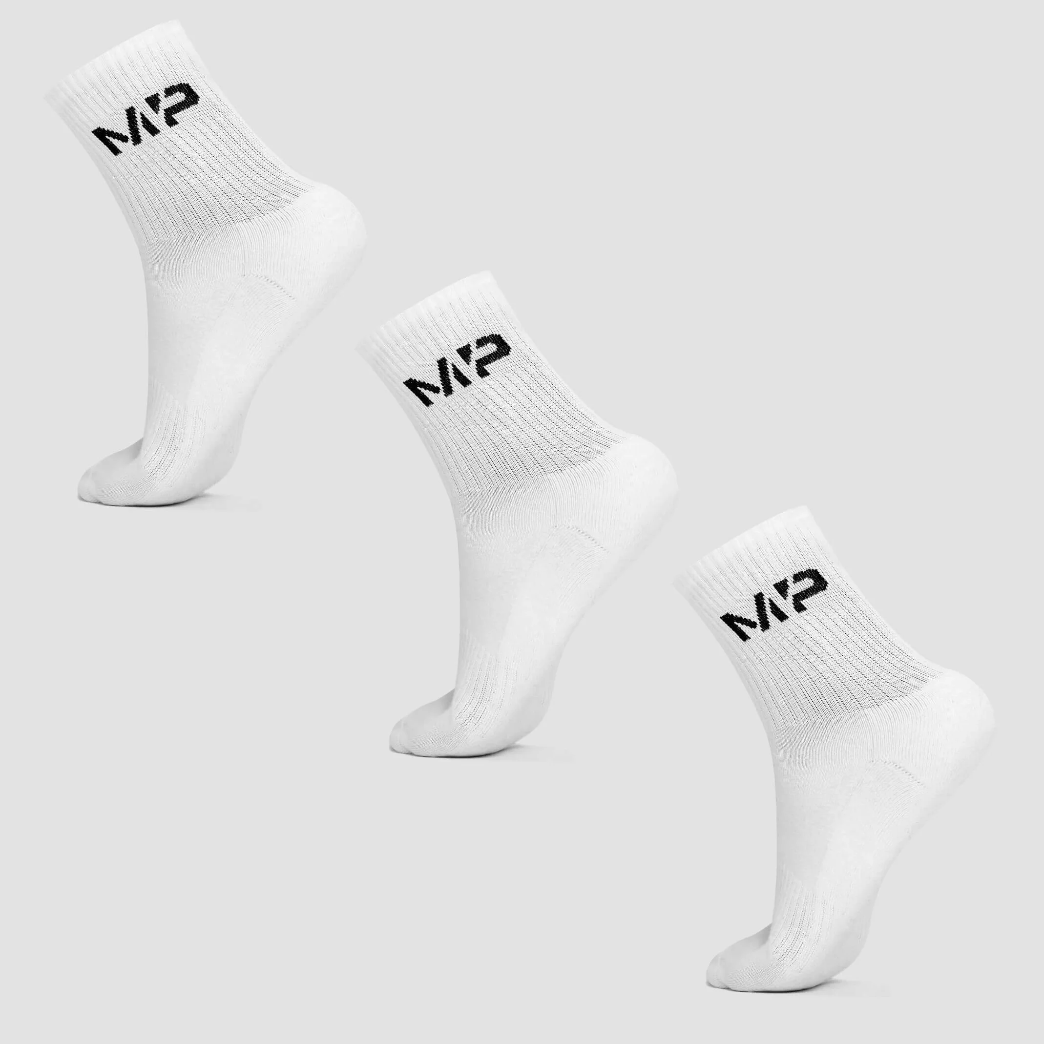 MP Men's Crew Socks (3 Pack) - White - UK 6-8 Bild 1