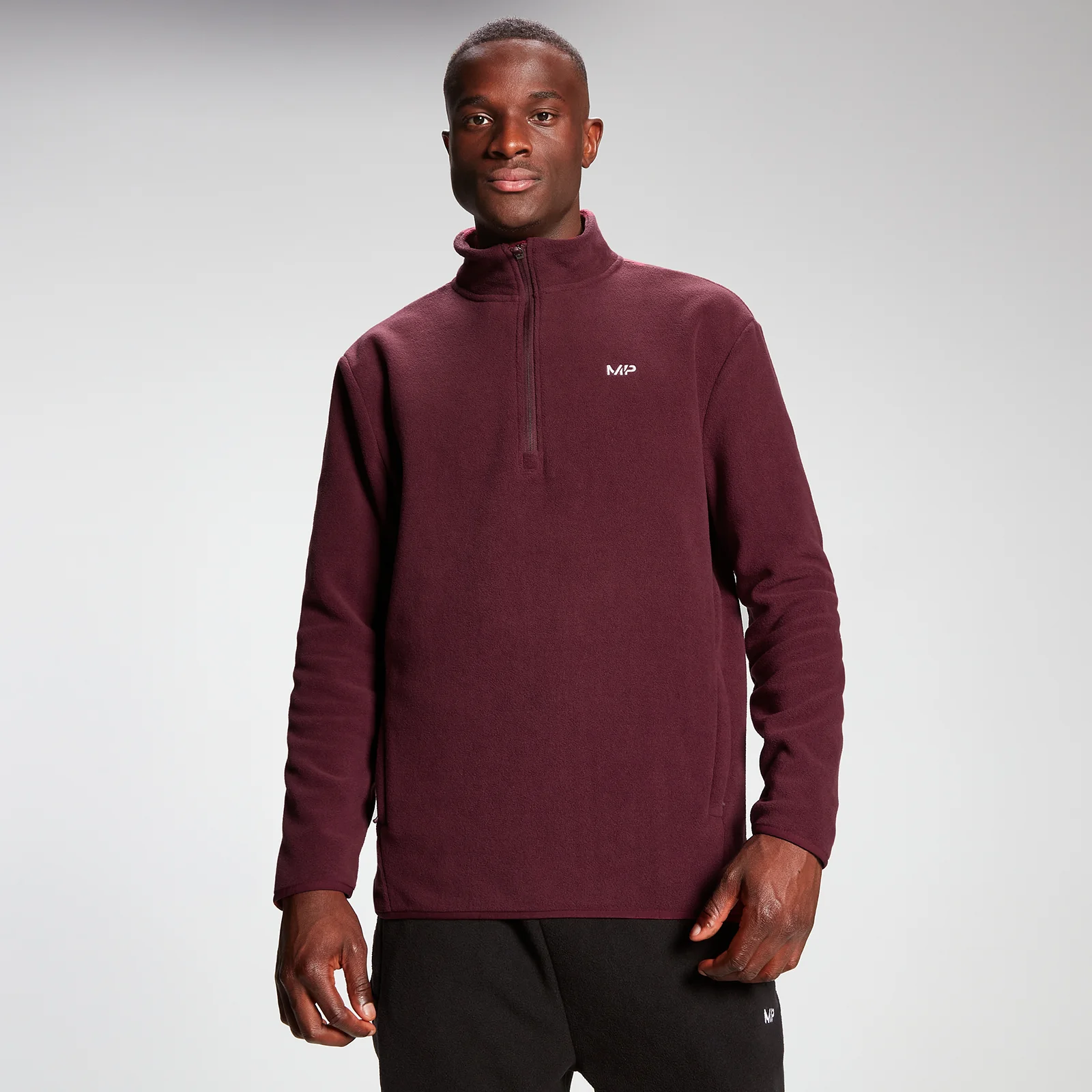 MP Men's Rest Day Fleece1/4 Zip – Vinröd - XXS Bild 1