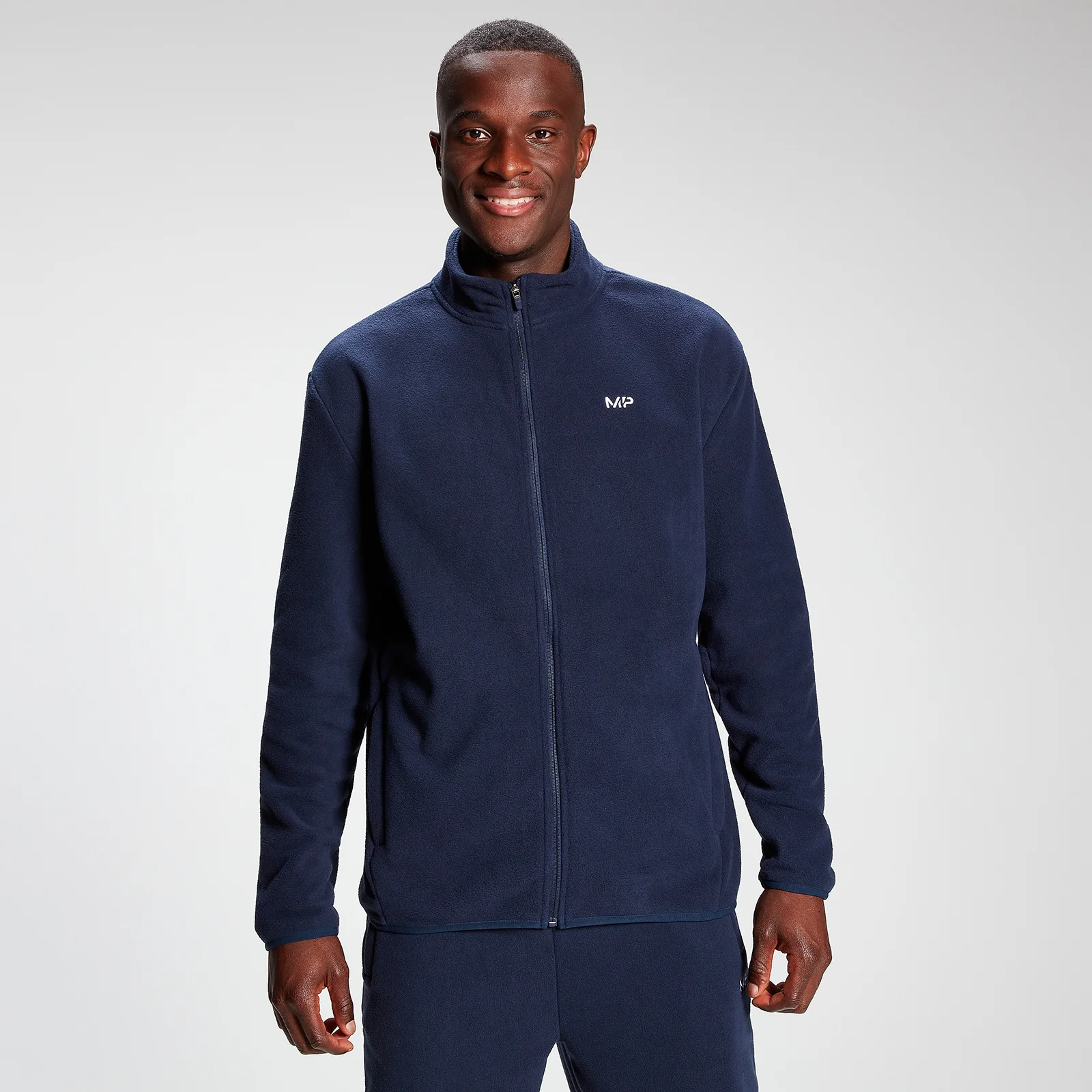 MP Men's Rest Day Zip Up Fleece – Marinblå - XXS Bild 1