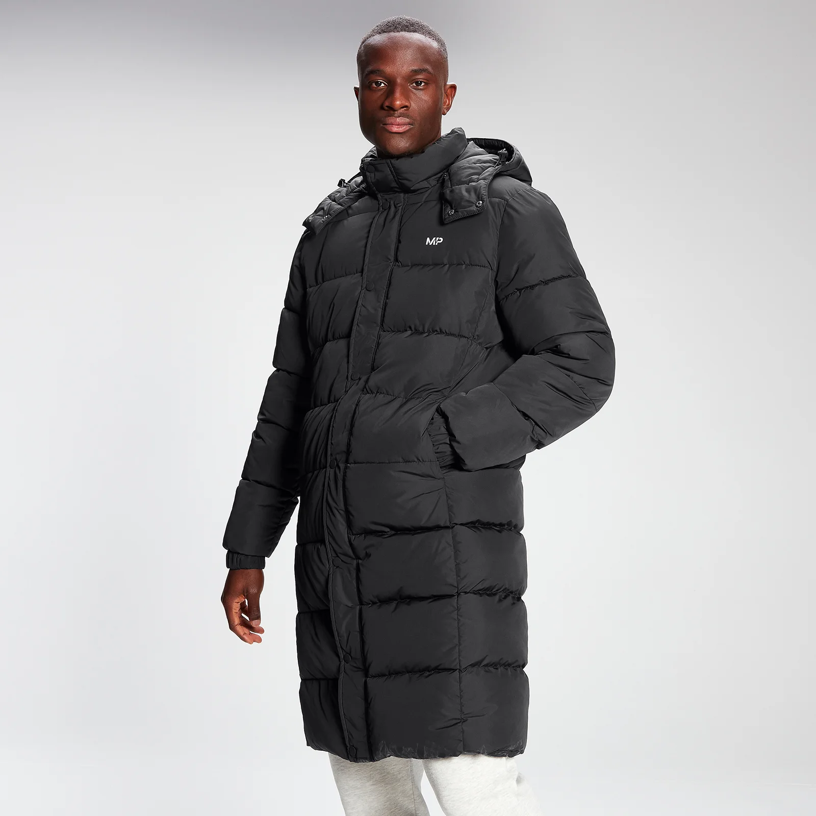 MP Men's Long Puffer Jacket - Black - XXS Bild 1