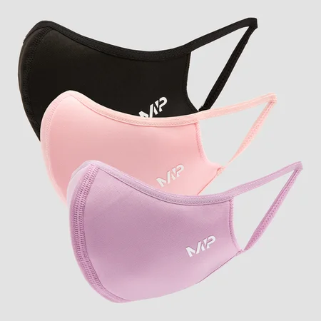 MP Curve Mask (3-pack) – Svart/Rosa/Lila
