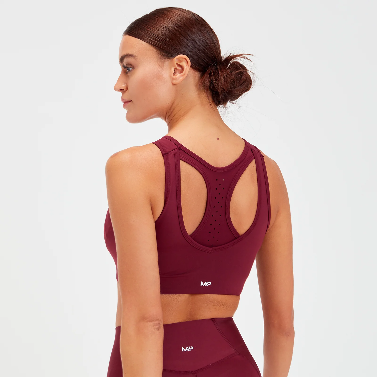 MP Women's Sculpt Laser Cut Sports Bra – Vinröd - XXS Bild 1