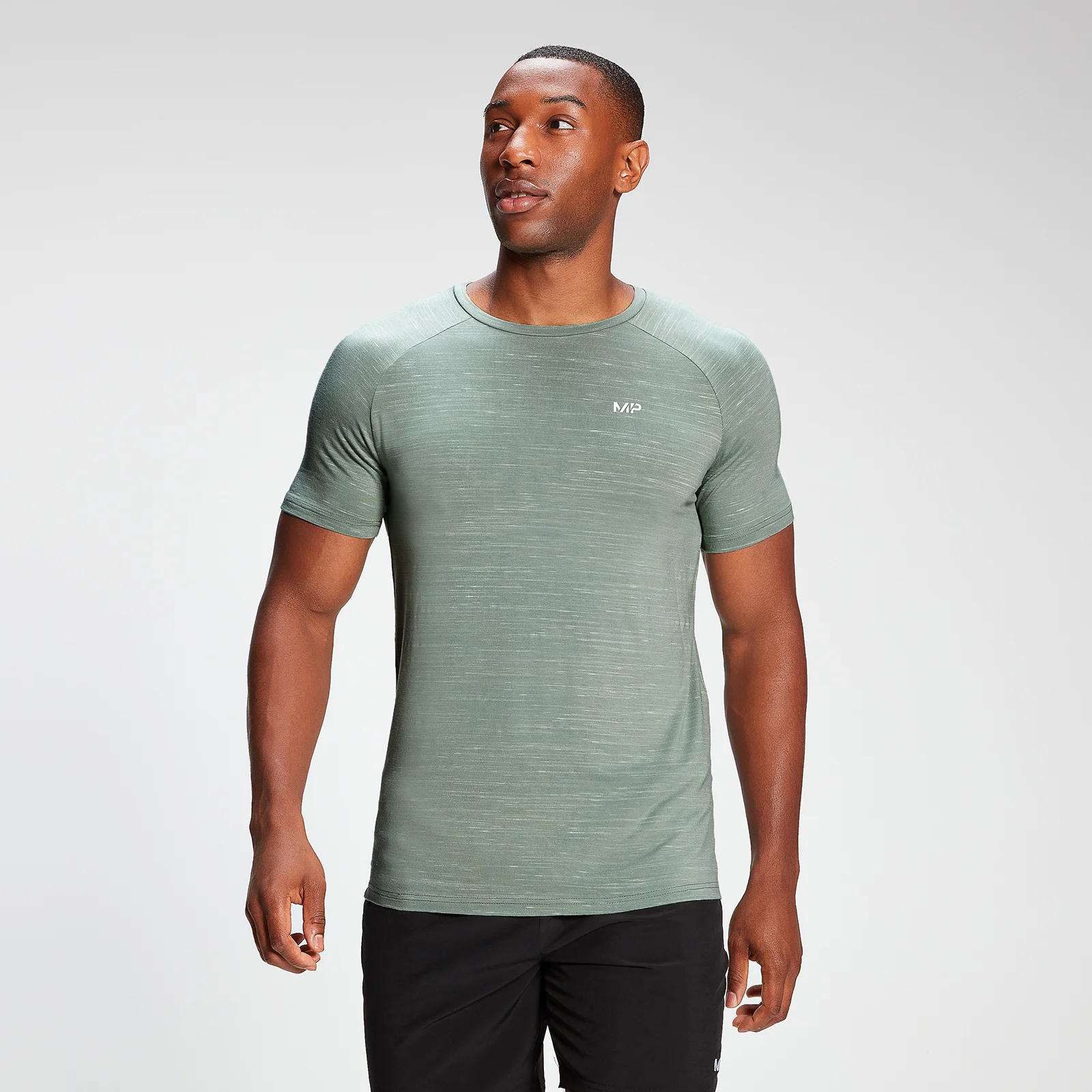 MP Men's Performance Short Sleeve T-Shirt - Pale Green Marl - XXS Bild 1