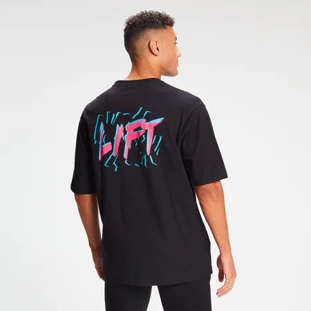 Camiseta extragrande Retro Lift para hombre de MP - Negro