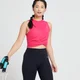 MP Women's Power Twist Front Crop Top – Magenta