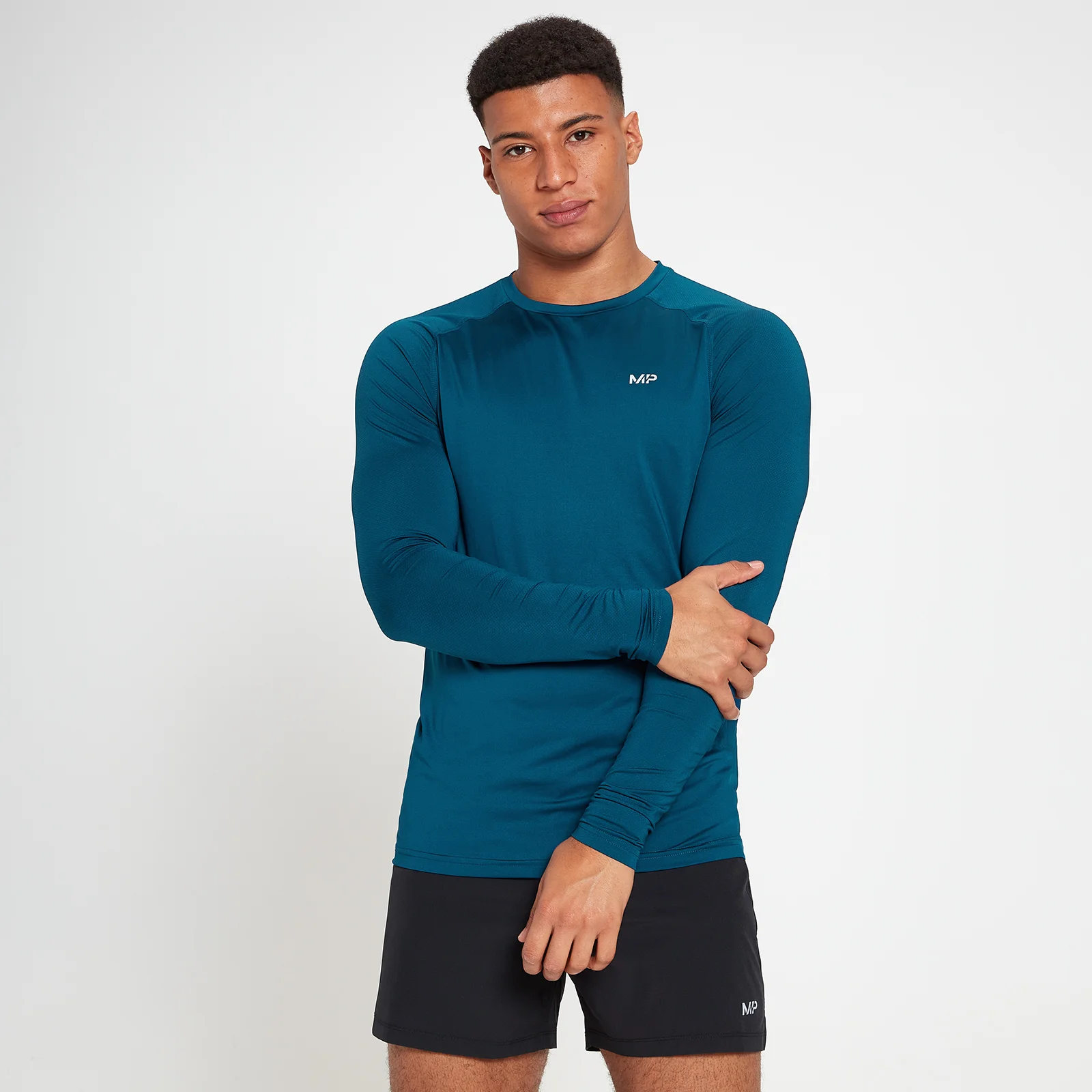 MP Men's Velocity Long Sleeve Top – Poseidon - XXS Bild 1