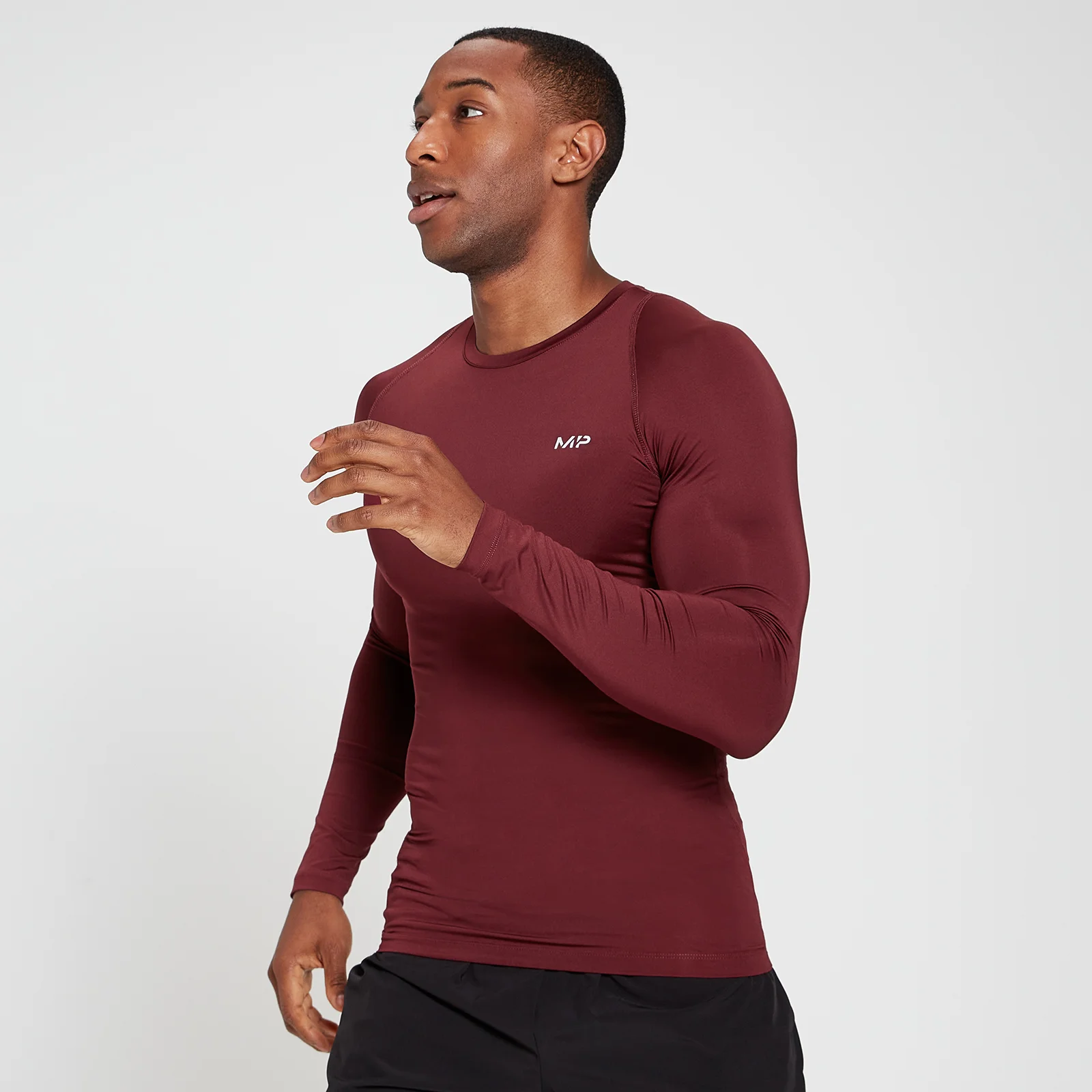 MP Men's Base Layer Long Sleeve Top – Vinröd - XXS Bild 1